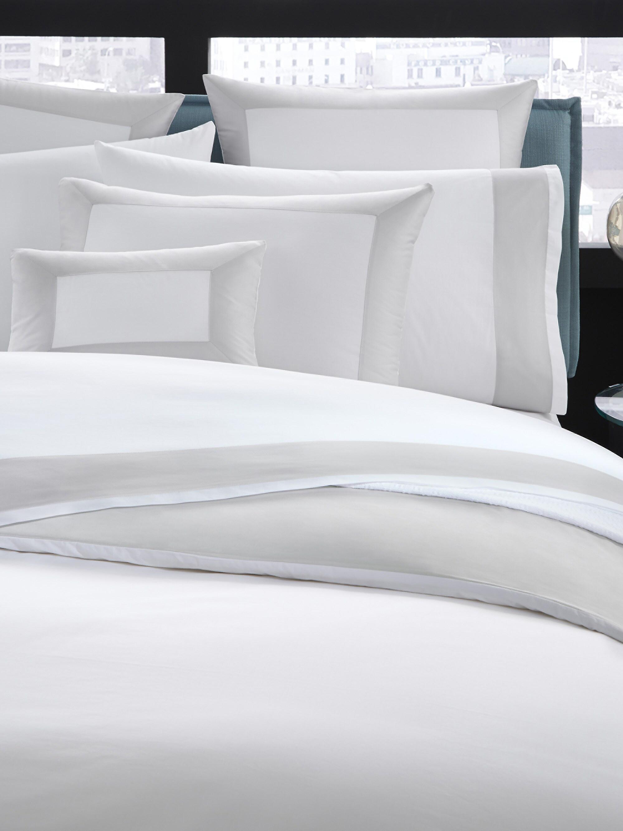 Sferra Casida Duvet & Sham Collection - White Poolside Twin