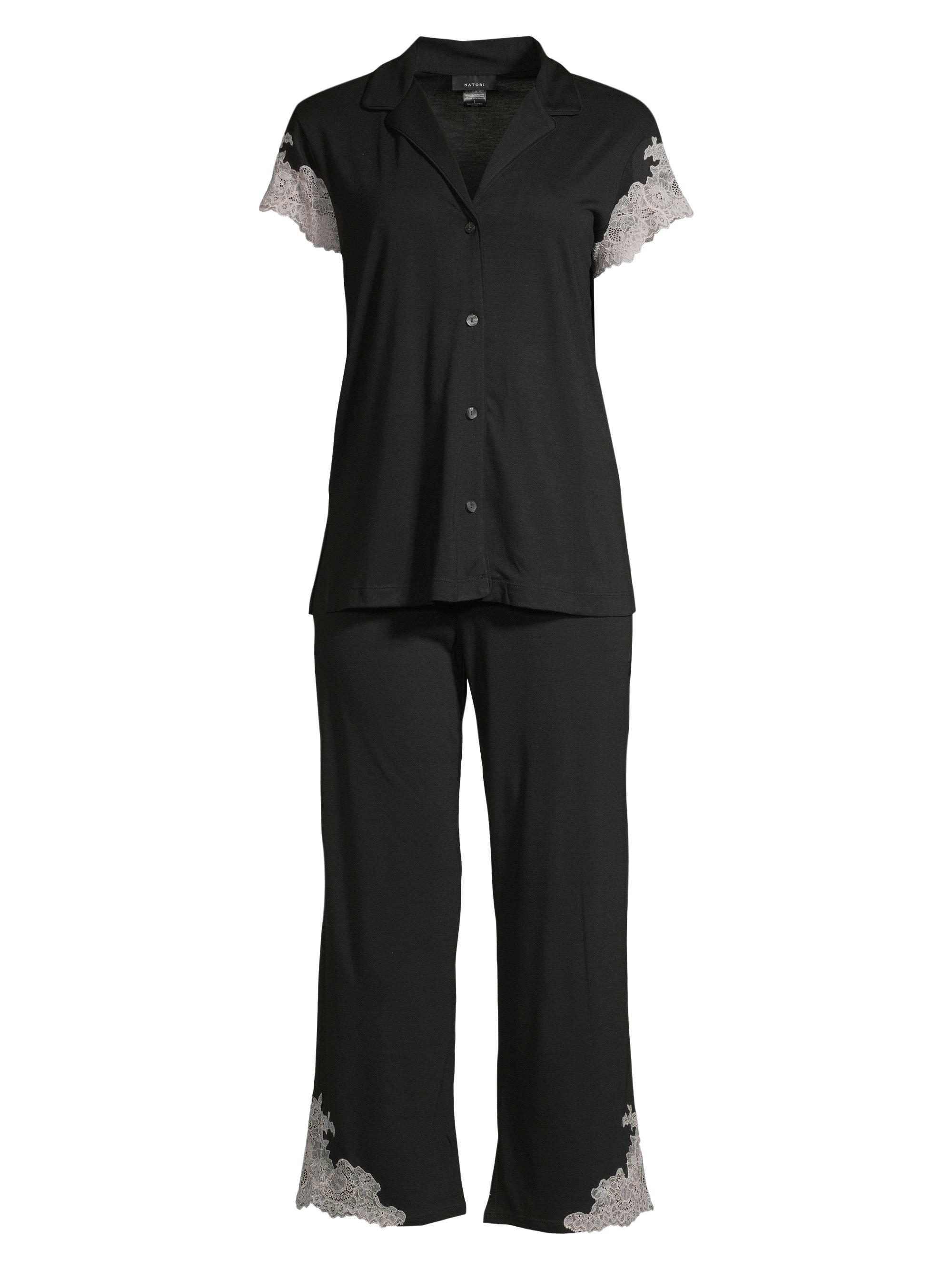 Natori Women's 2-PieceLux Shangrila Pajama Set - Black