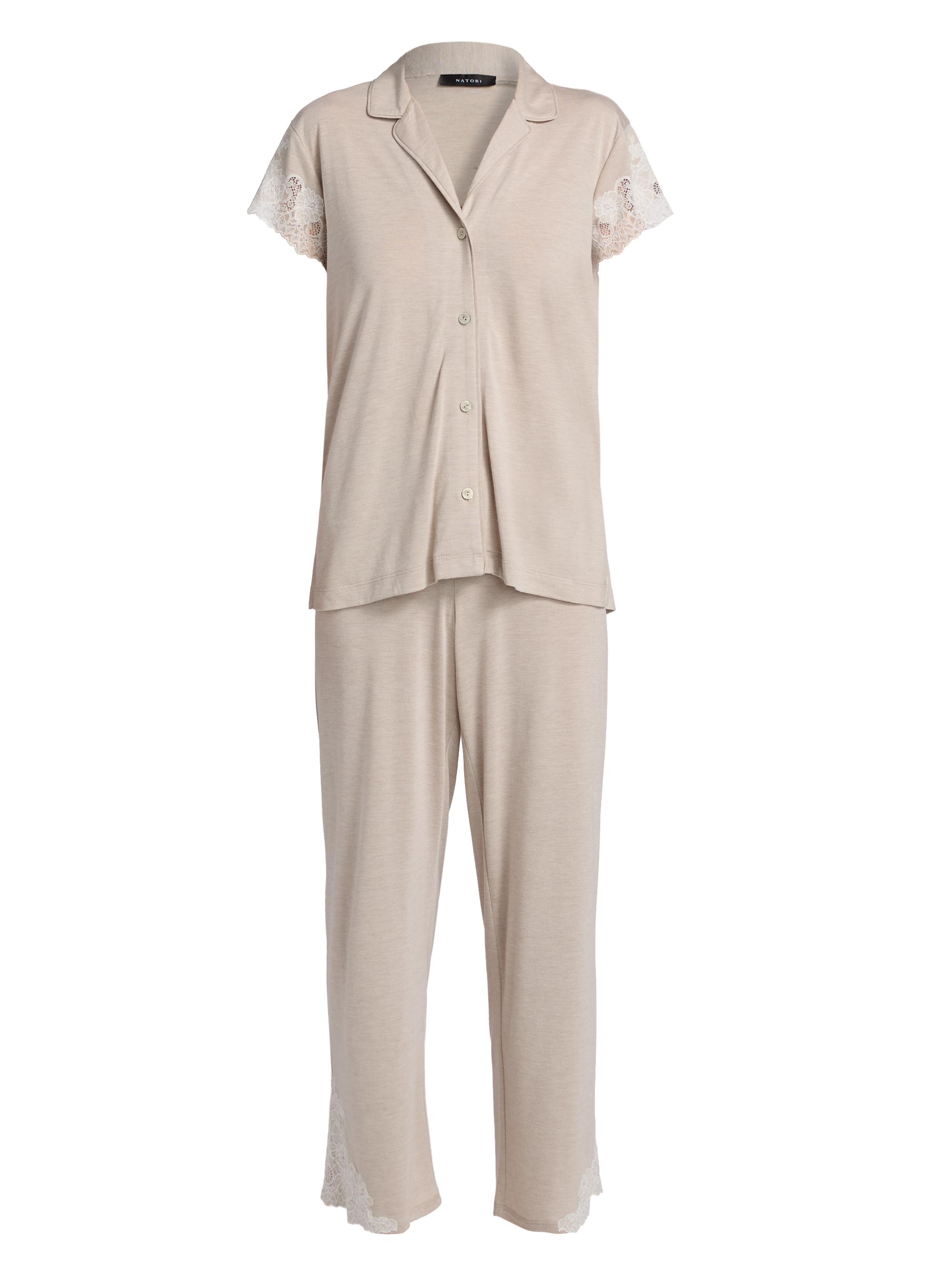Natori Women's 2-PieceLux Shangrila Pajama Set - Heather Cashmere