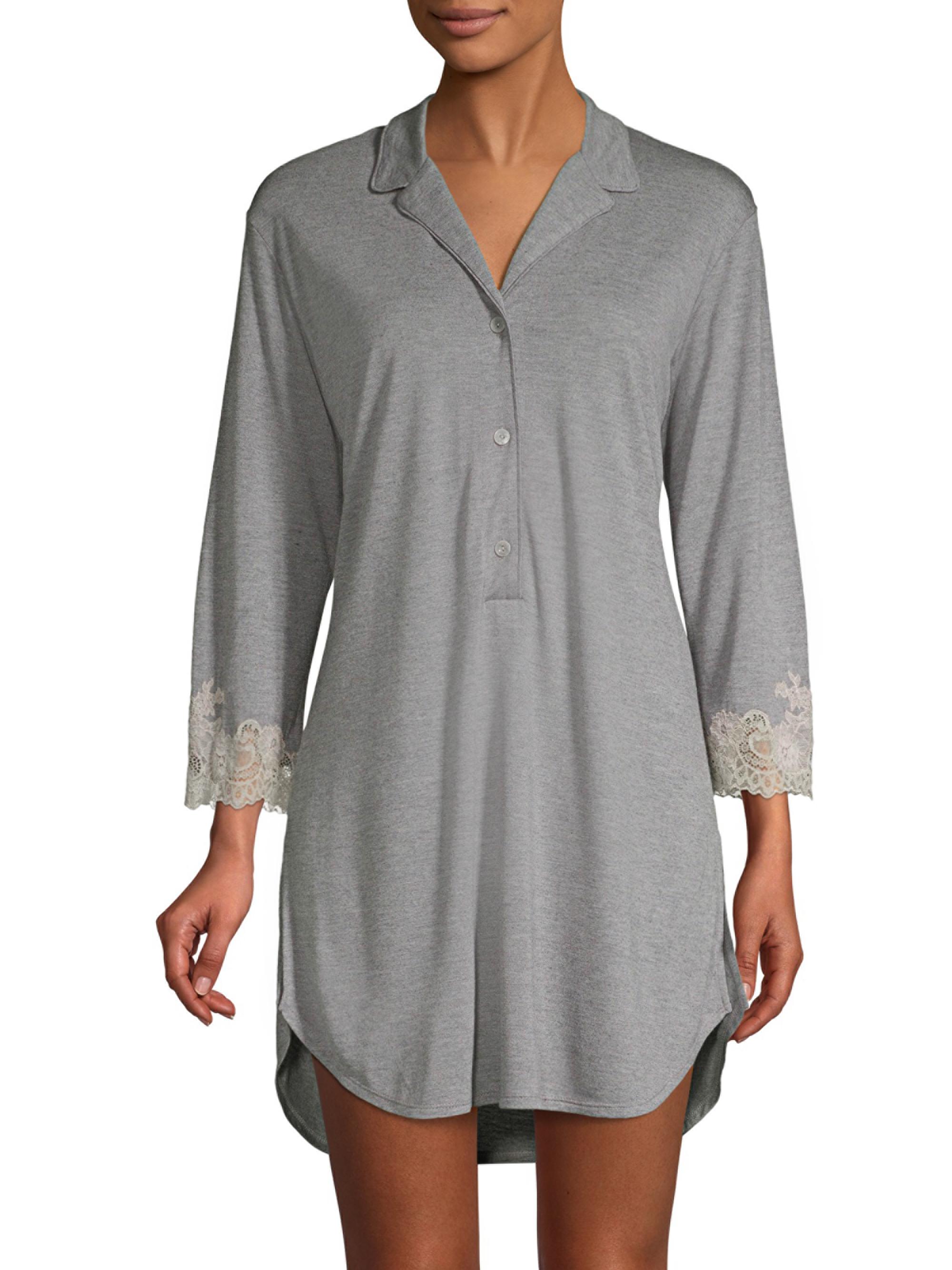 Natori Women's Lux Shangri-La Sleepshirt - Grey