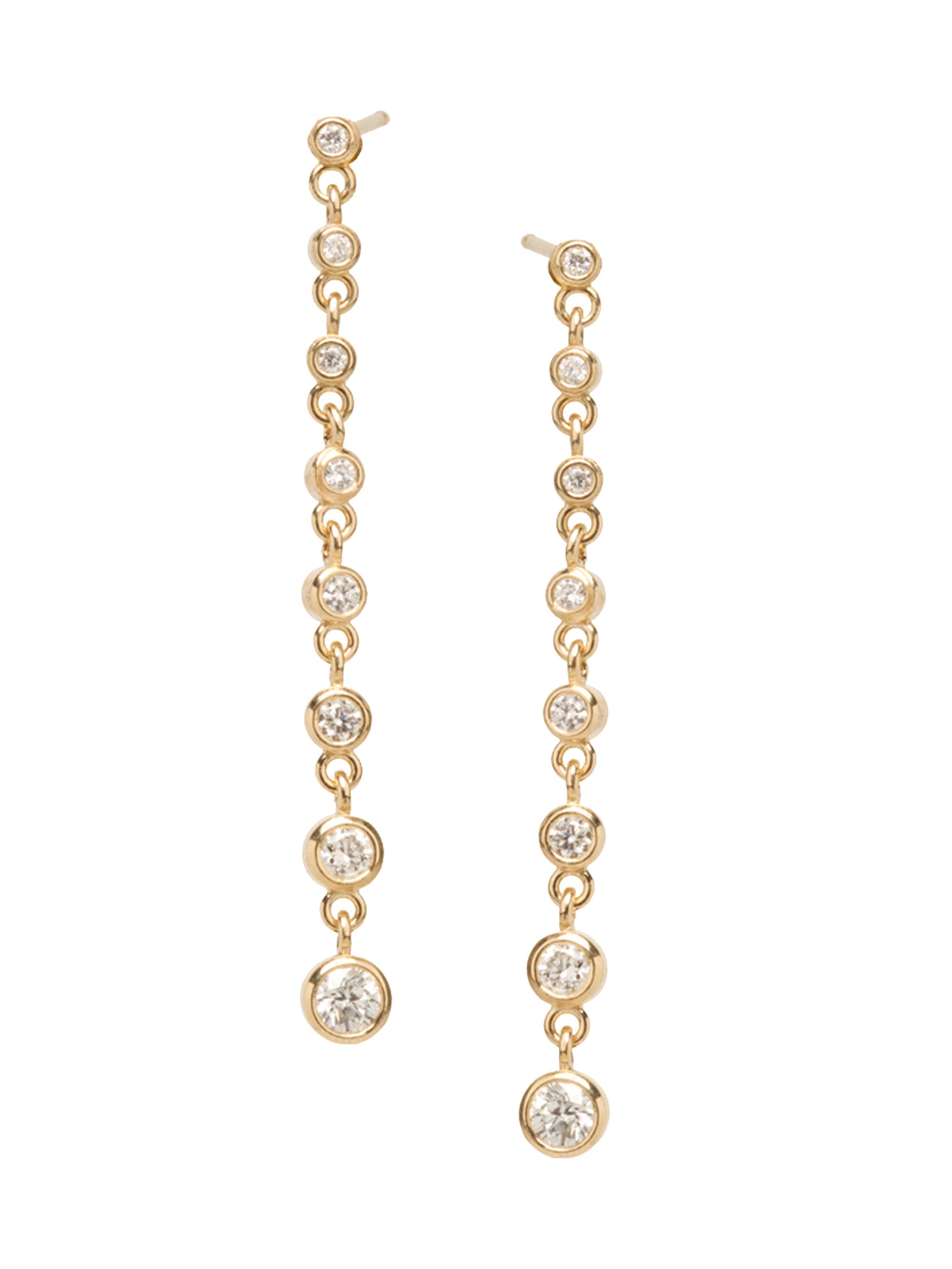 Zoë Chicco Women's 14K Yellow Gold & Diamond Eternity Chain Earrings - Yellow Gold