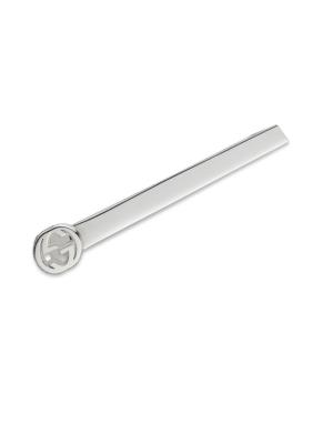Gucci Men's Interlocking G Tie Bar - Silver