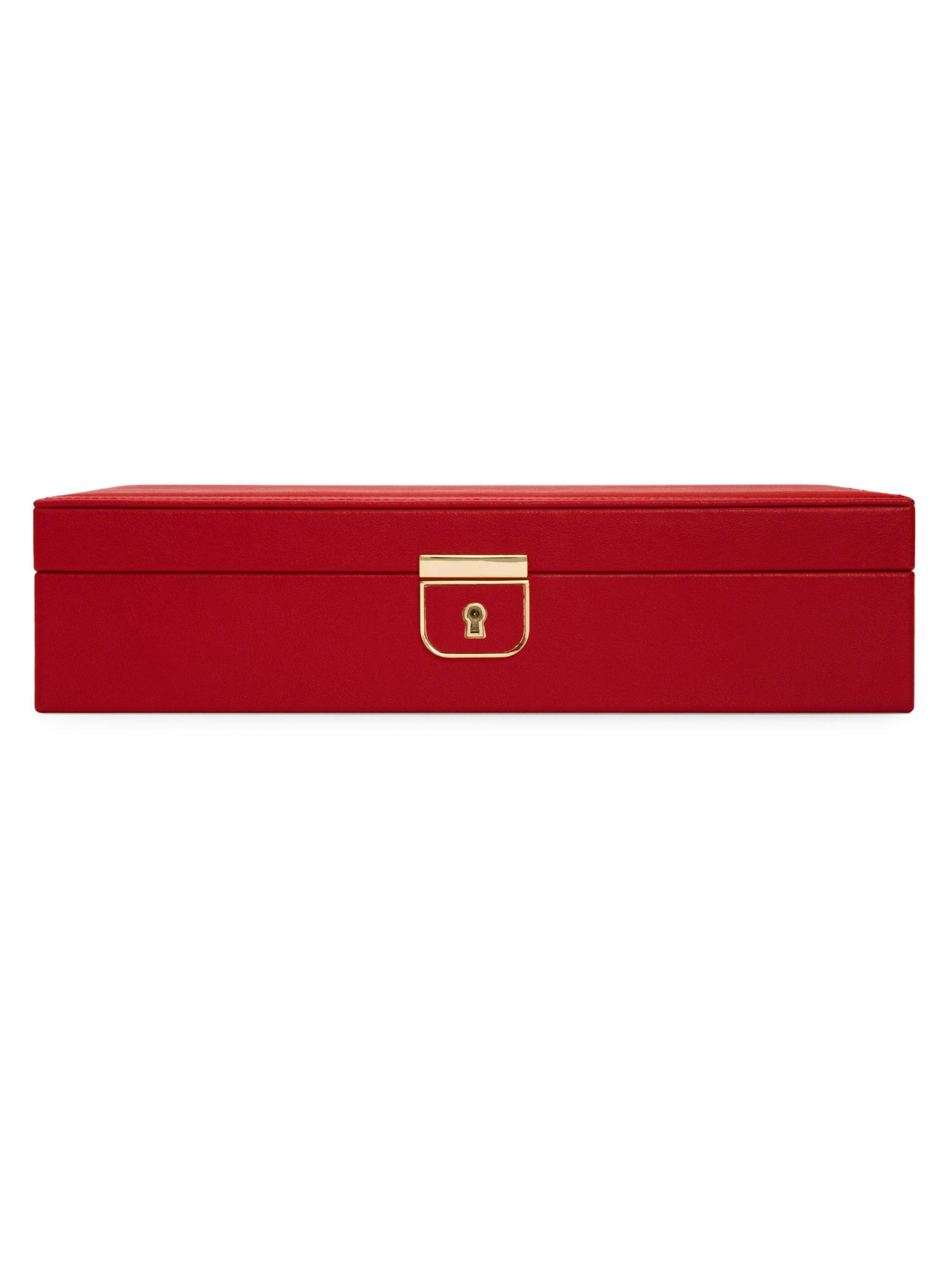 Wolf Palermo Medium Jewelry Box - Red