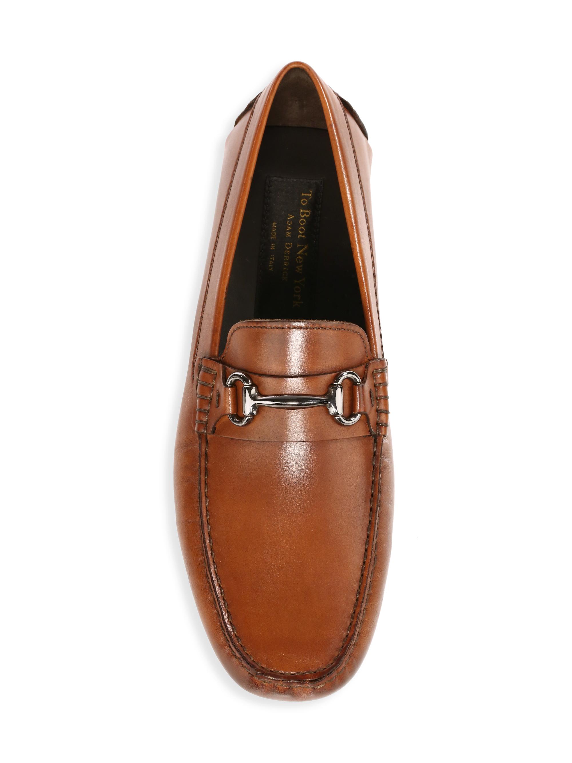 Brand New in box To Boot New York Men’s Del Amo Leather Drivers Size 9.5 Del Amo Cognac Driving Shoe main image 3