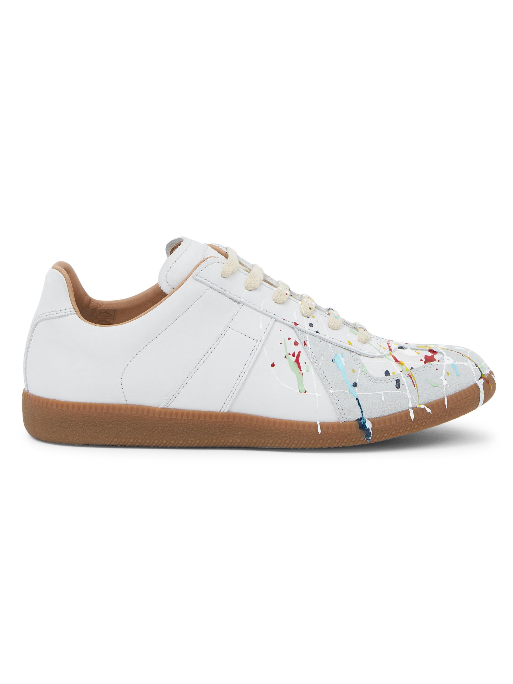 Maison Margiela Paint Splatter Leather Sneakers | Saks Fifth Avenue