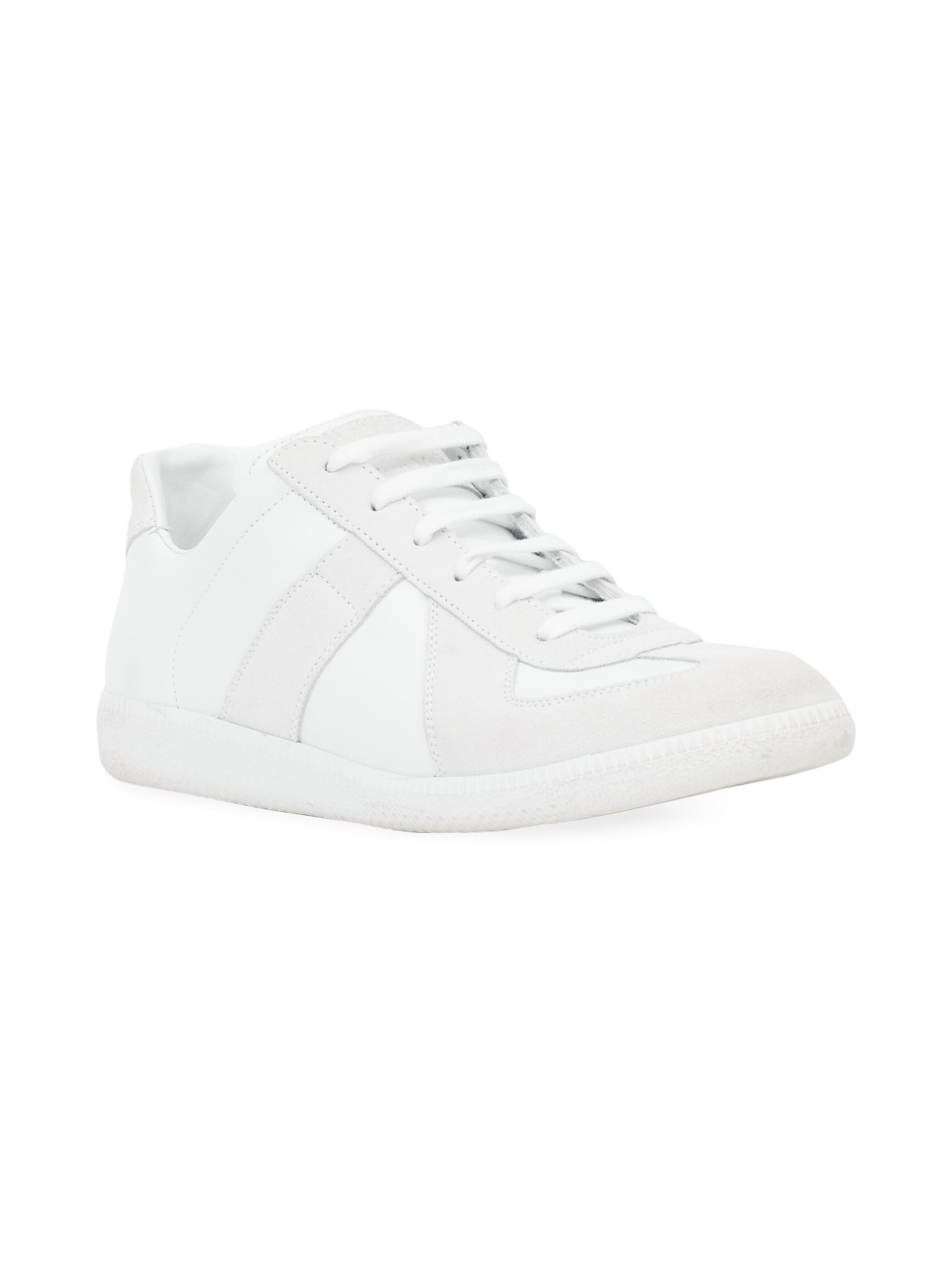 Replica Leather & Suede Low-Top Sneakers