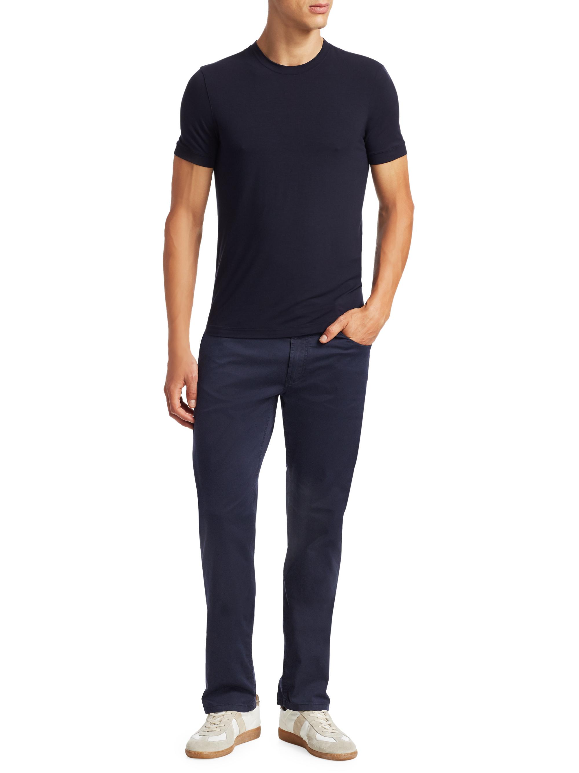 Giorgio Armani Men's Basic Crewneck Tee - Navy | Thumbnail 2