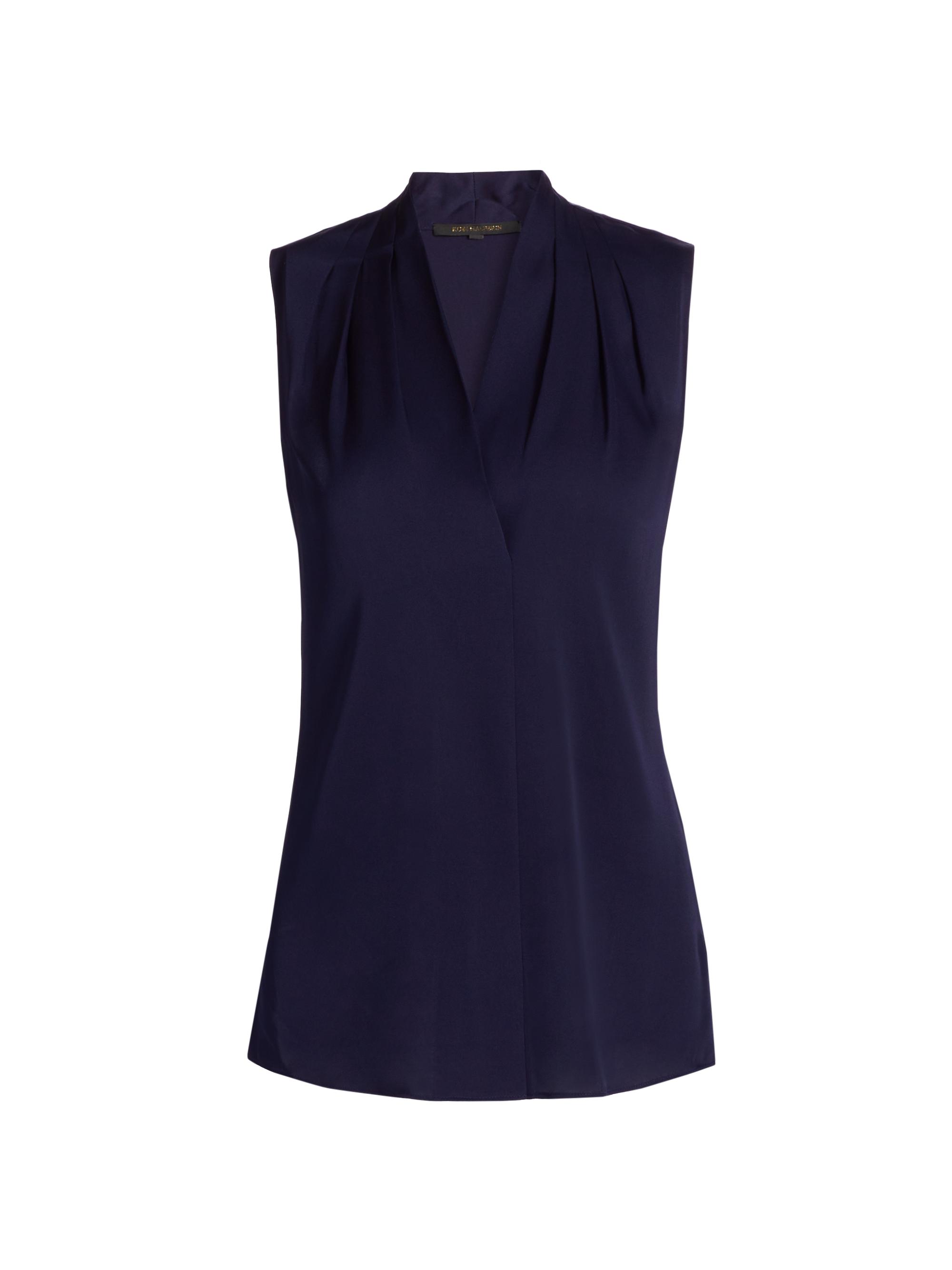 Kobi Halperin Women's Mila Sleeveless Silk-Blend Blouse - Midnight Blue