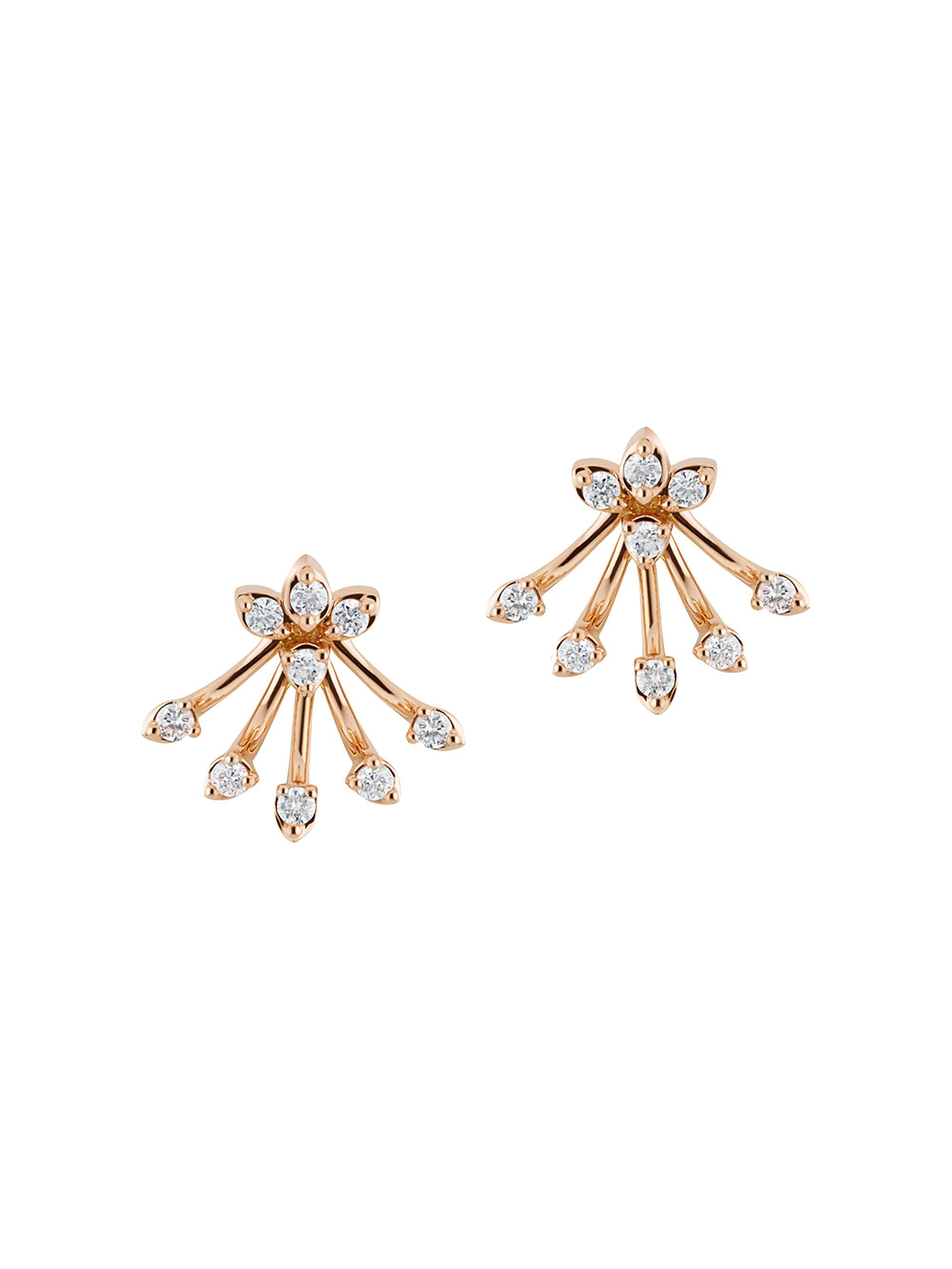 Hueb Women's Luminus 18K Pink Gold & 0.20 TCW Diamond Earrings