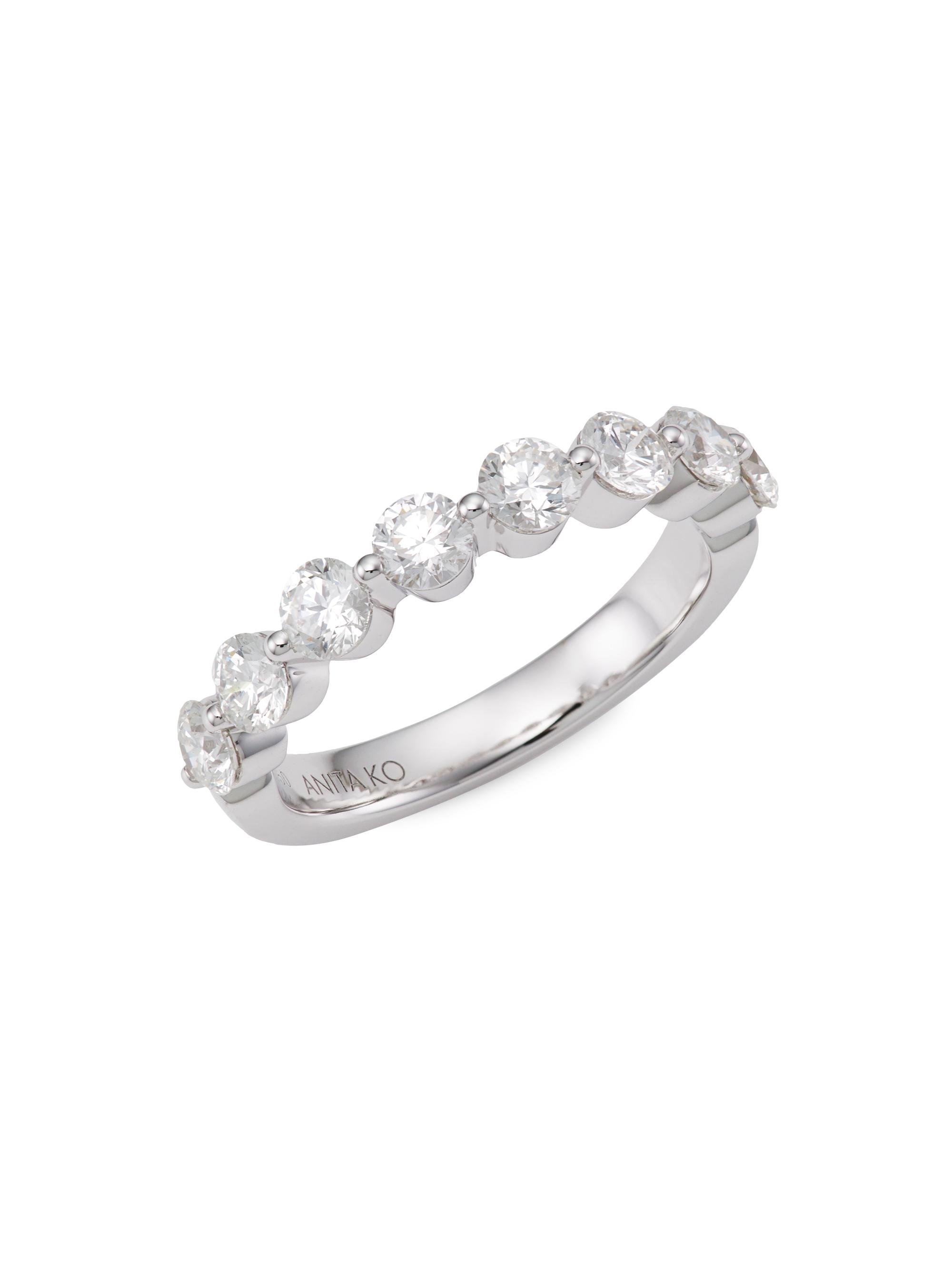 Anita Ko Women's 18K White Gold Floating Diamond Ring - White Gold