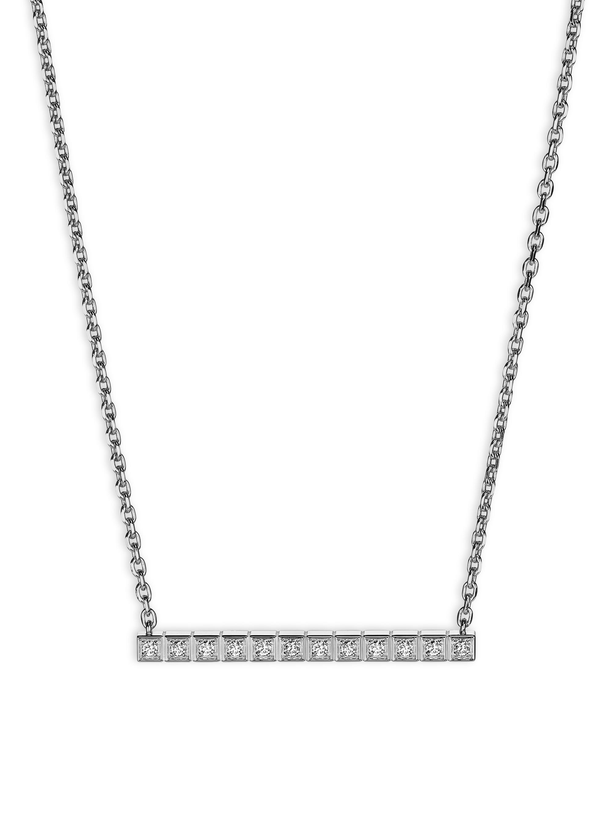 Chopard Women's Collier Ice Cube 18K White Gold & Diamond Necklace - White Gold