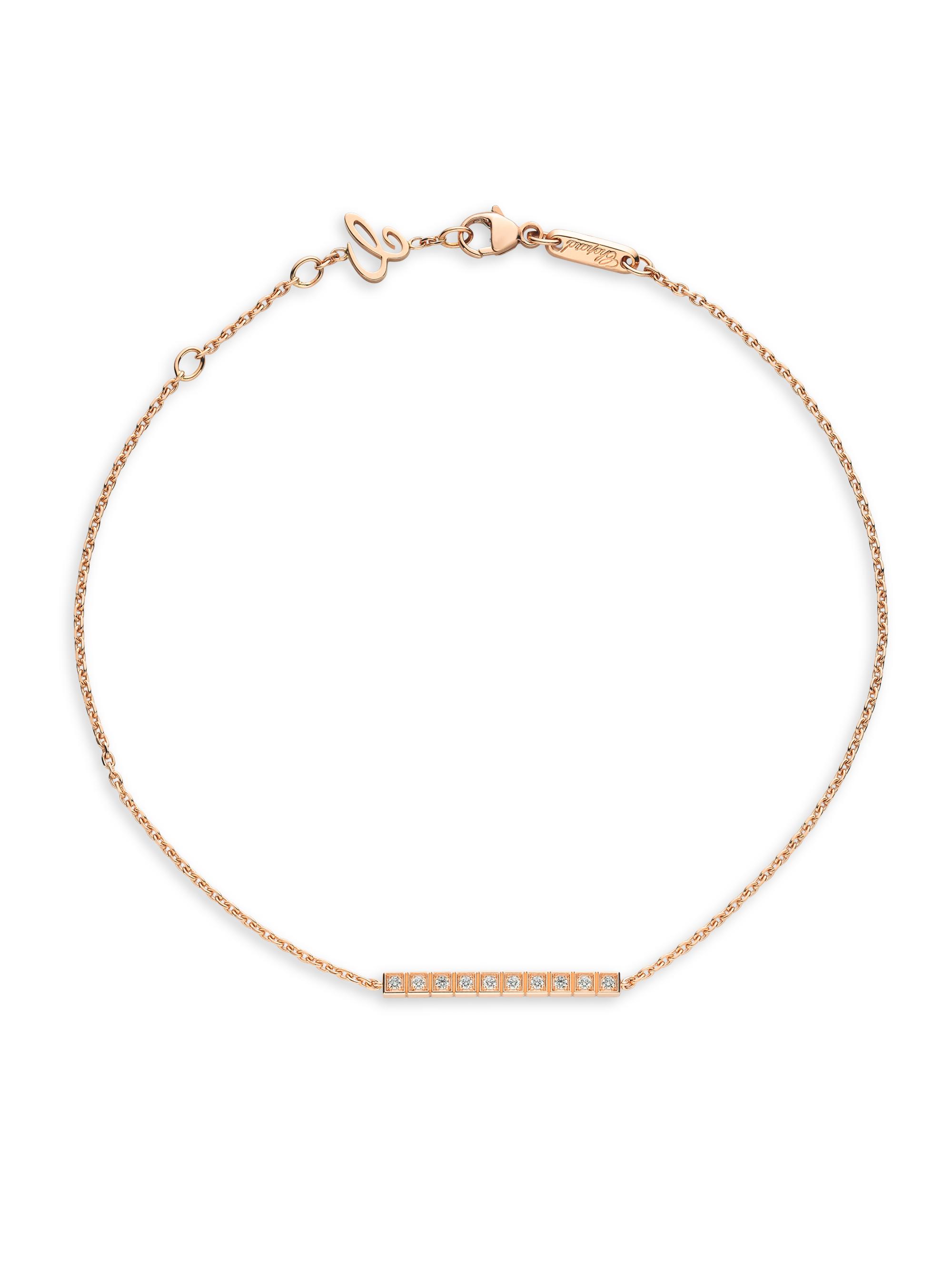 Chopard Women's Ice Cube Diamond & 18K Rose Gold Bracelet