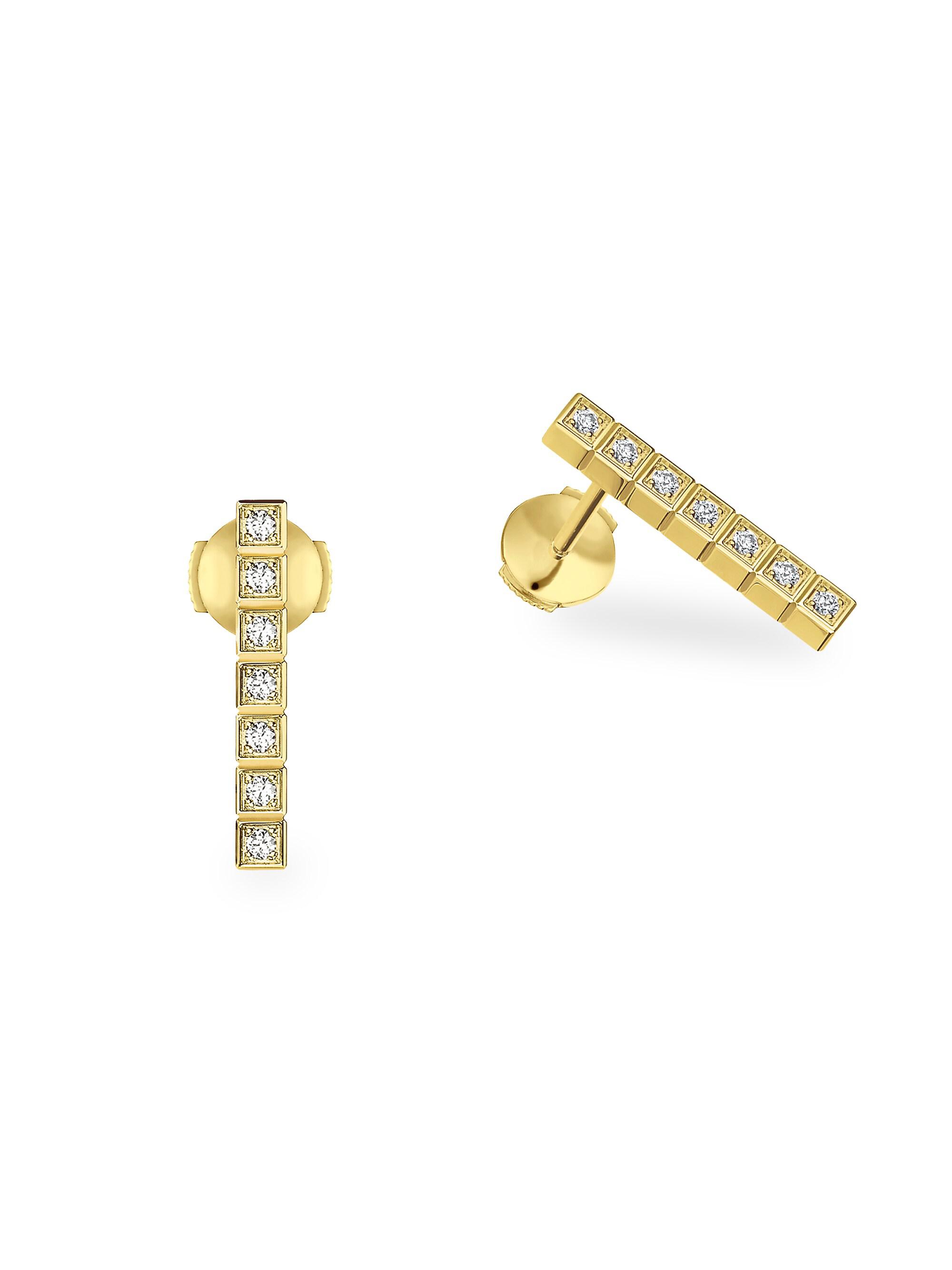Chopard Women's Ice Cube Diamond & 18K Yellow Gold Earrings - Yellow Gold