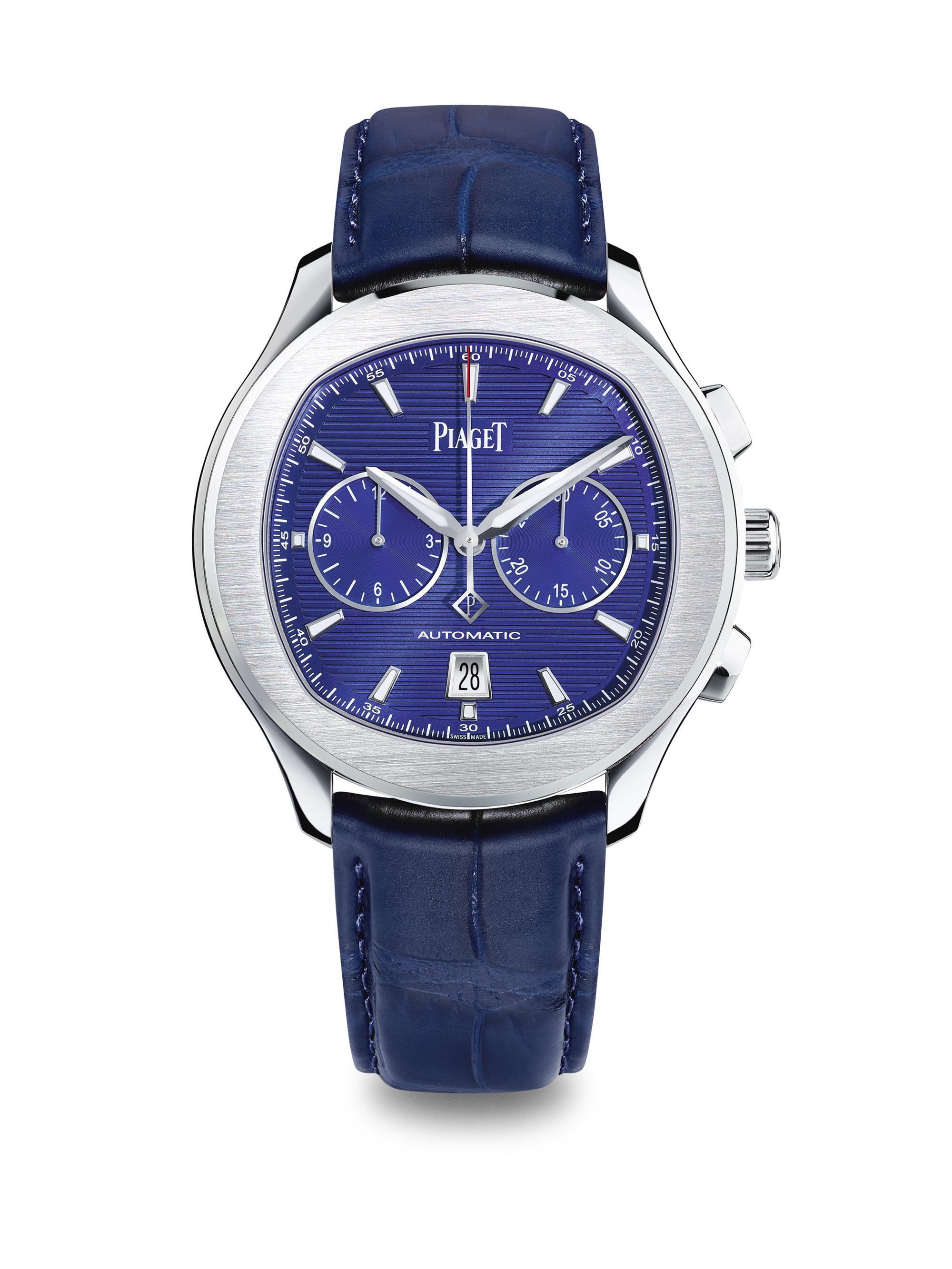 Piaget Women's Polo  Chronograph Alligator trap Watch - Blue