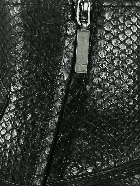 Luxury backpack - Saint Laurent black python backpack