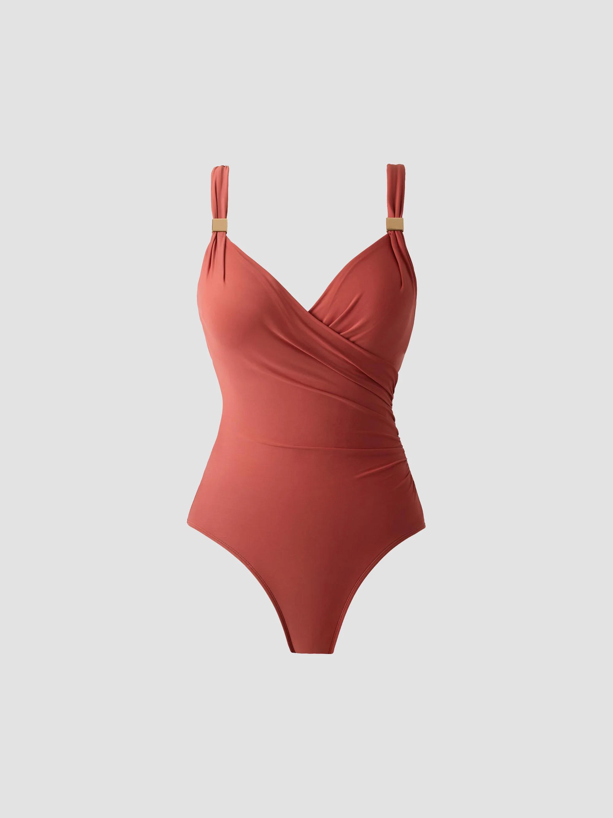 Miraclesuit Swim Women's Razzle Dazzle Siren One-Piece Swimsuit - Terra - Size 6