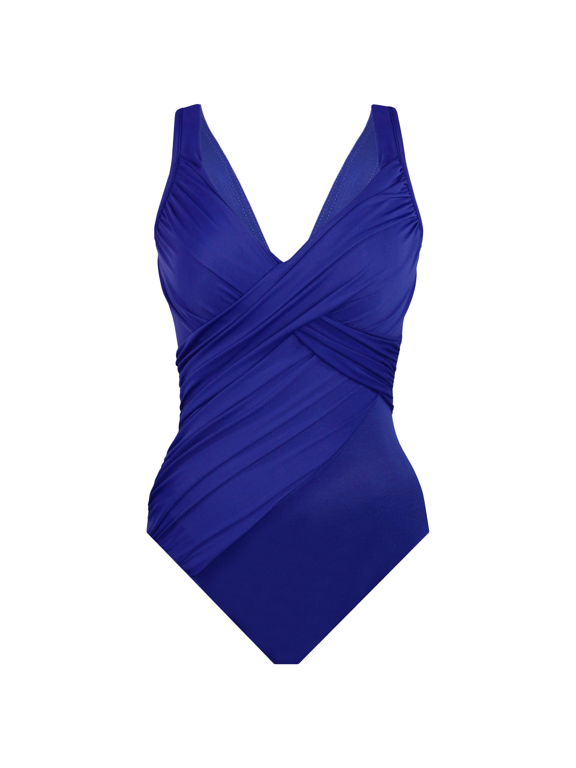 Miraclesuit Swim Women's Rock Solid Revel One-Piece Swimsuit - Azul Blue
