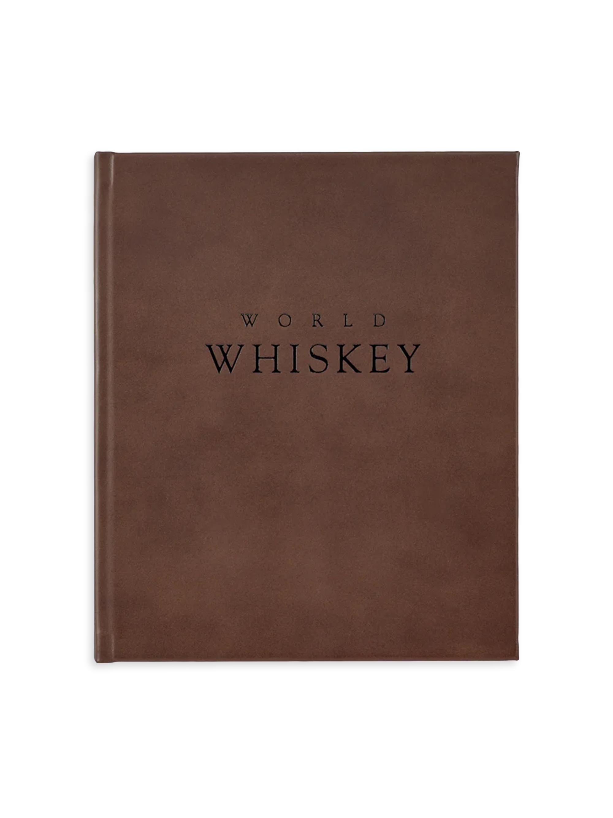 Graphic Image ''World Of Whiskey''Leather-Bound Book - Brown