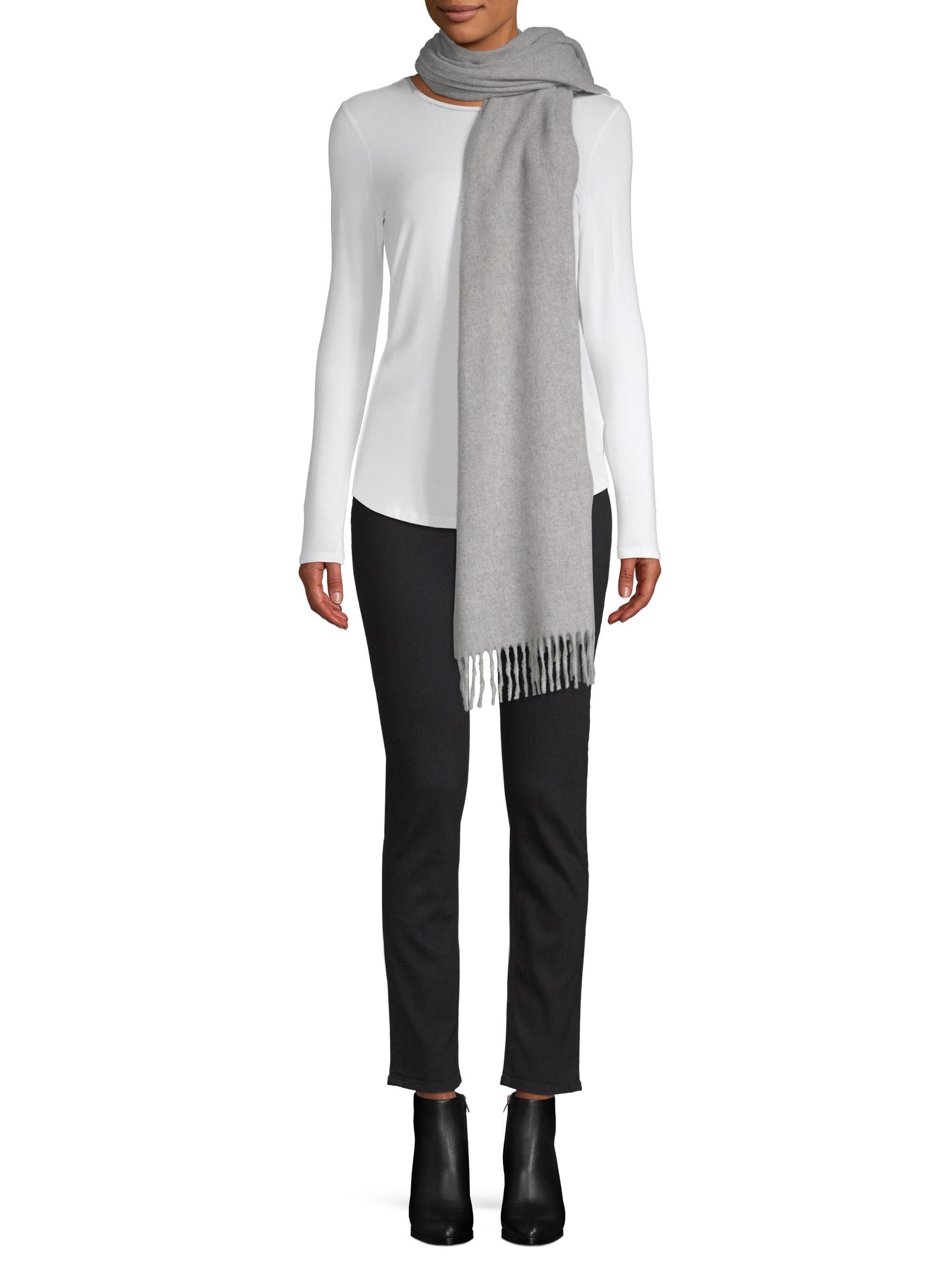 rag & bone Women's Classic Wool Scarf - Heather Grey