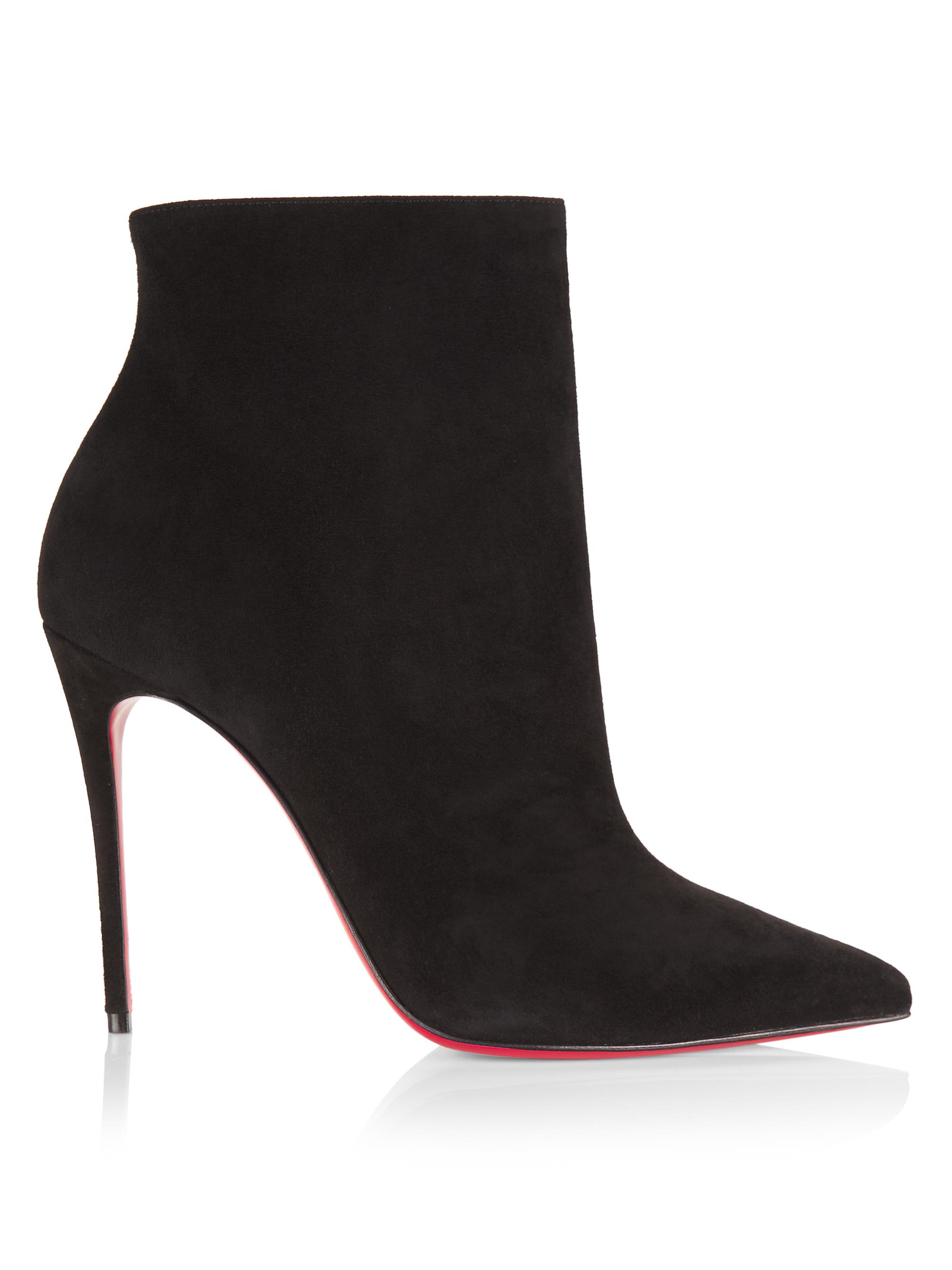 Christian Louboutin Women's So Kate 100 Suede Booties - Black