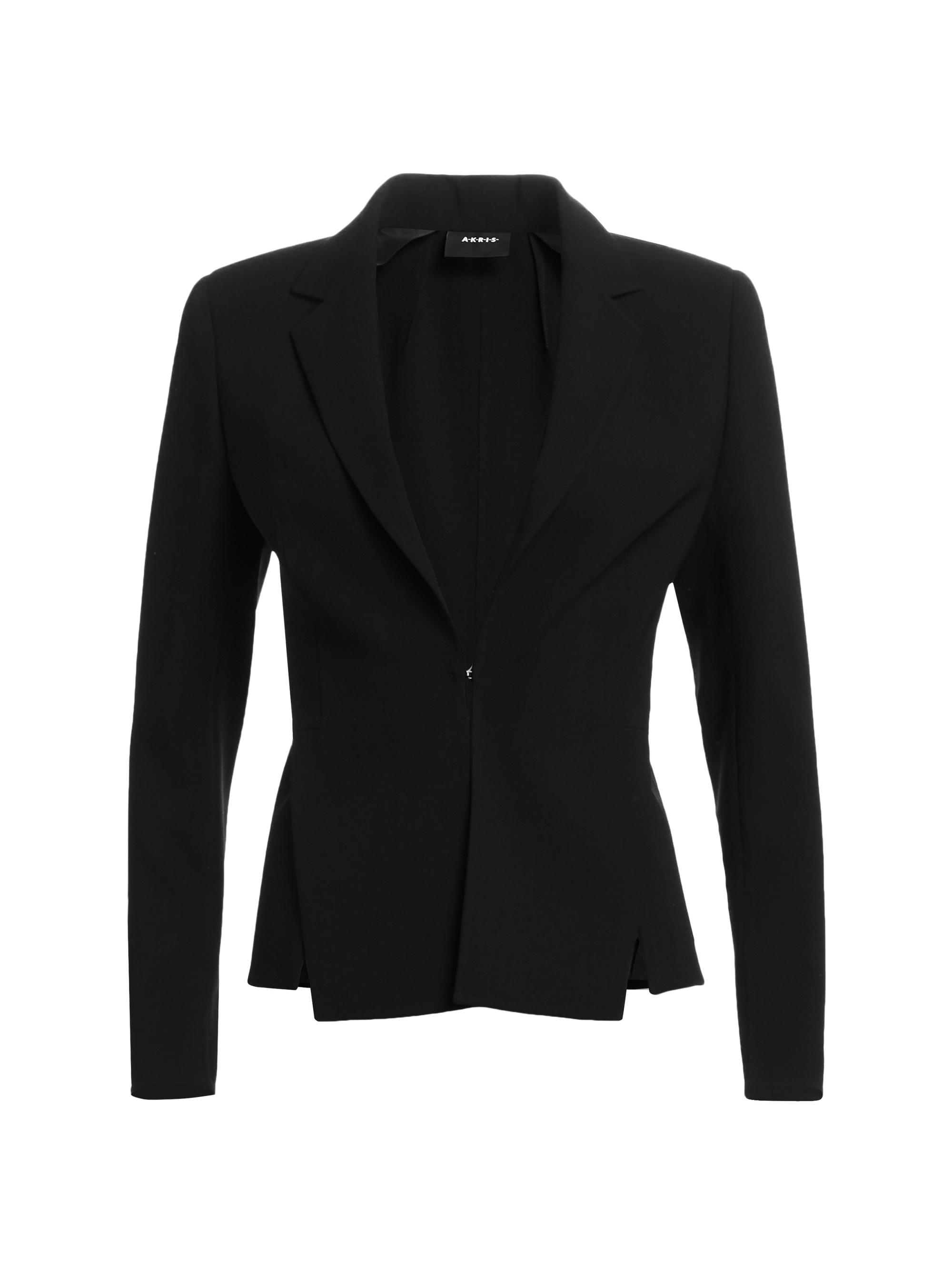 Akris Women's Ocelia Slit Detail Wool Blazer - Black