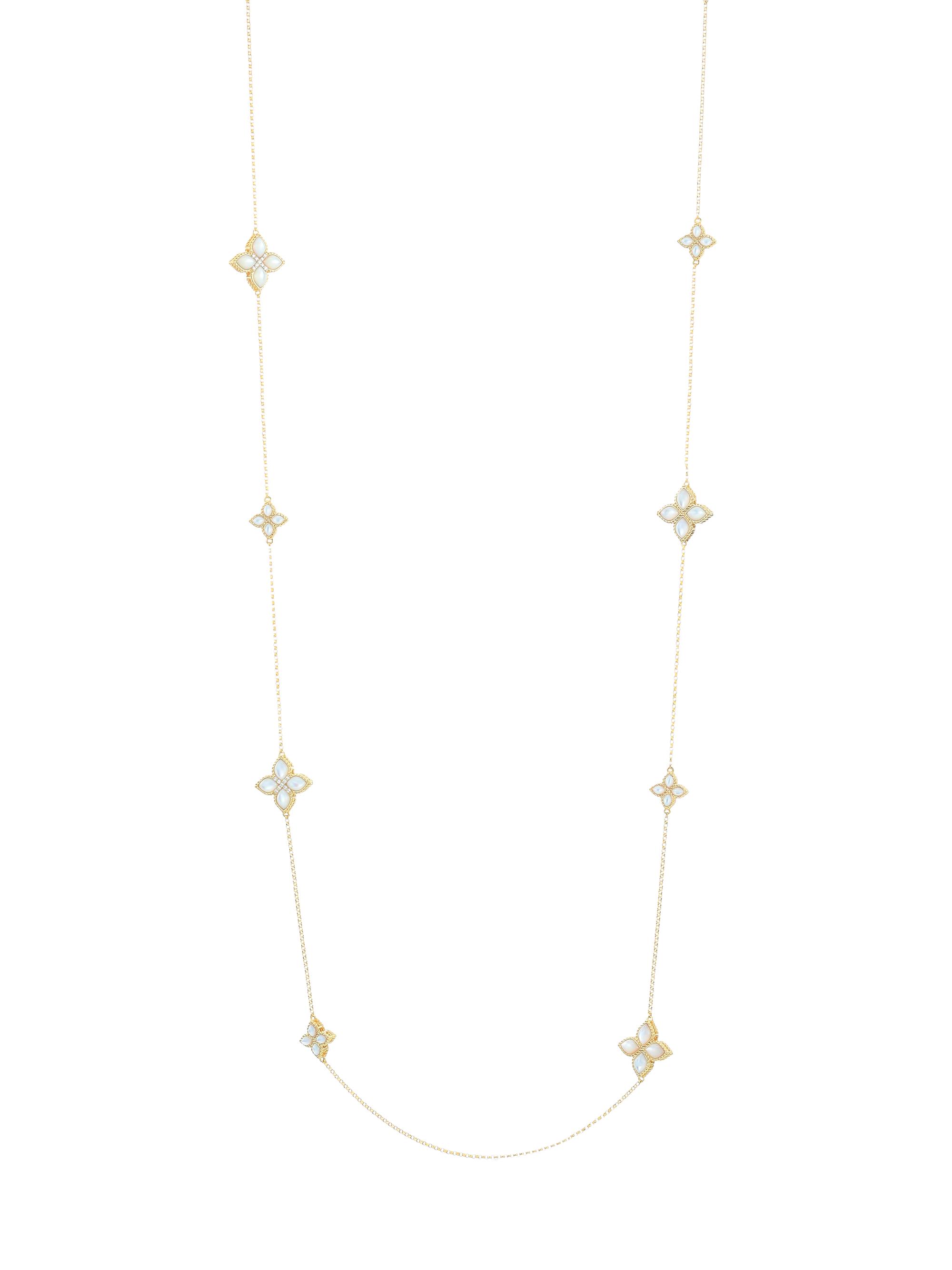 Roberto Coin Women's Venetian Princess 18K Yellow Gold & Multi-Stone Station Necklace - Yellow Gold