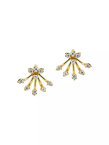 Luminus 18K Yellow Gold & 0.2 TCW Diamond Drop Earrings