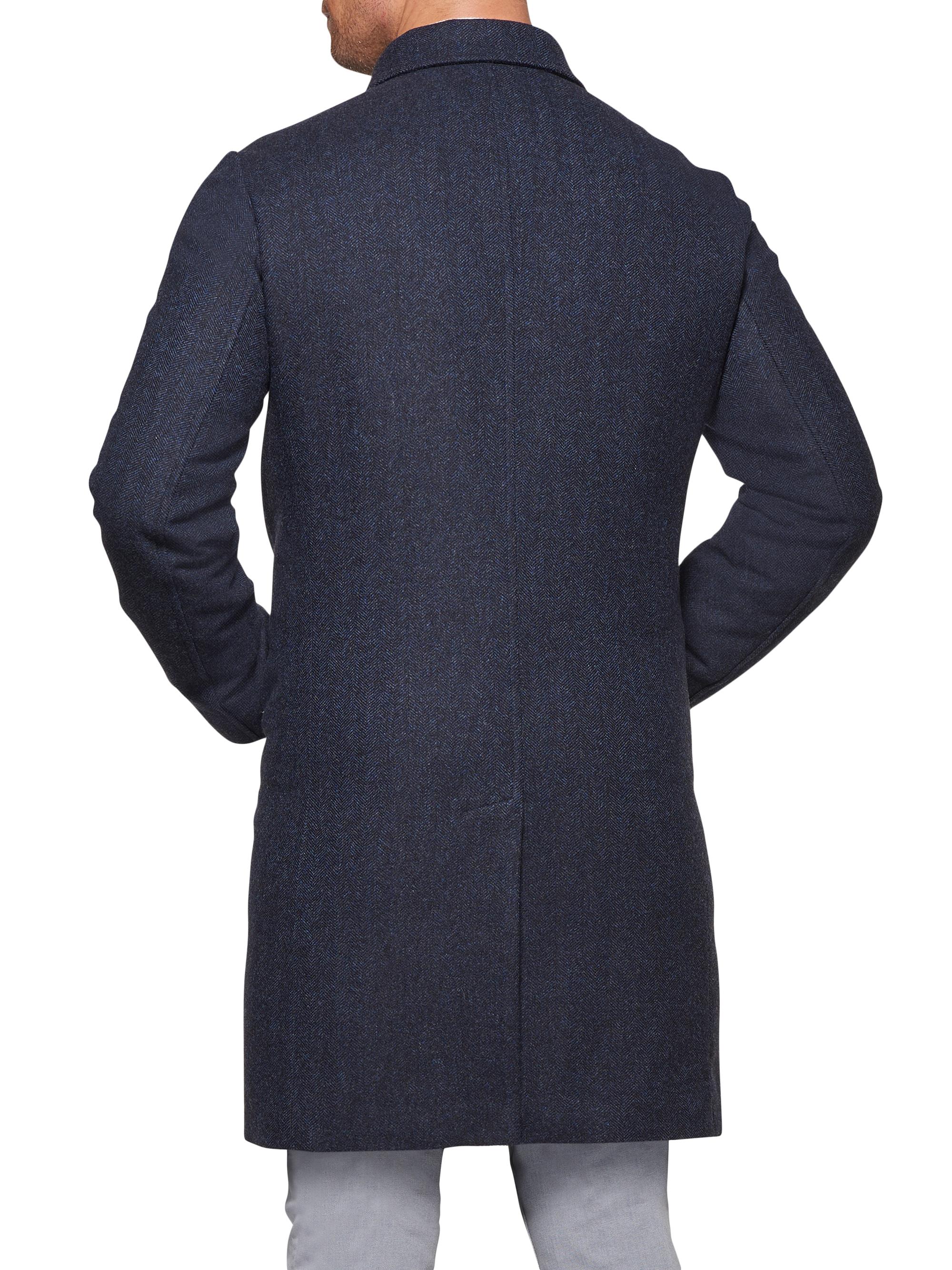 Norwegian Wool Herringbone Wool & Cashmere Down Three-Quarter