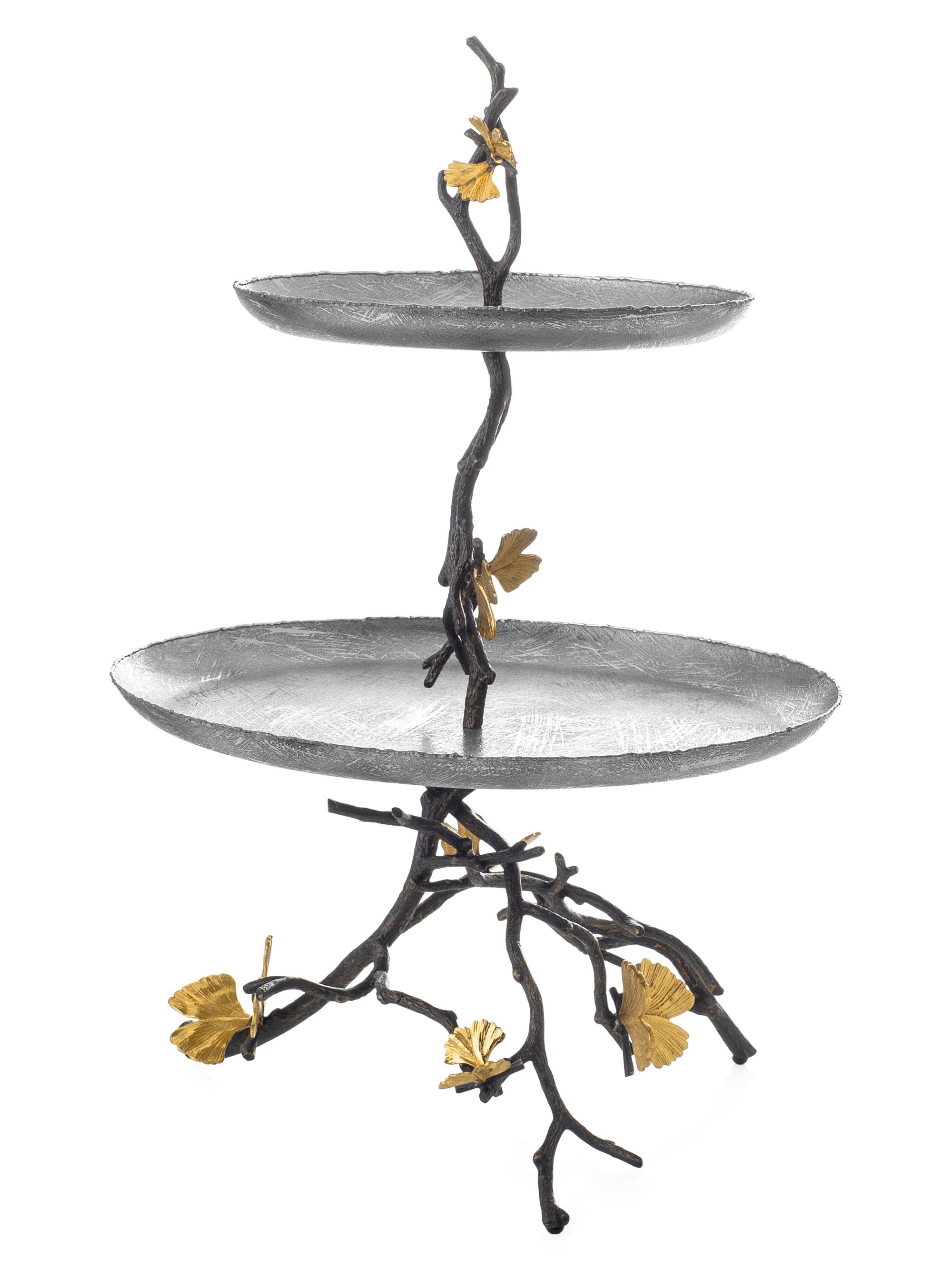 Michael Aram Butterfly Ginkgo Two-Tier Etagere