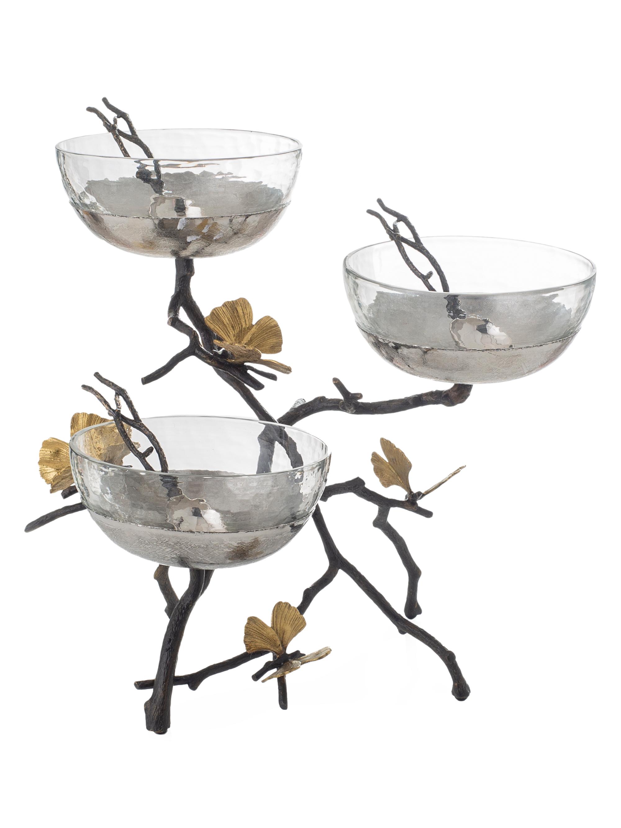 Michael Aram Butterfly Ginkgo Eight-Piece Stand, Bowl & Spoon Set