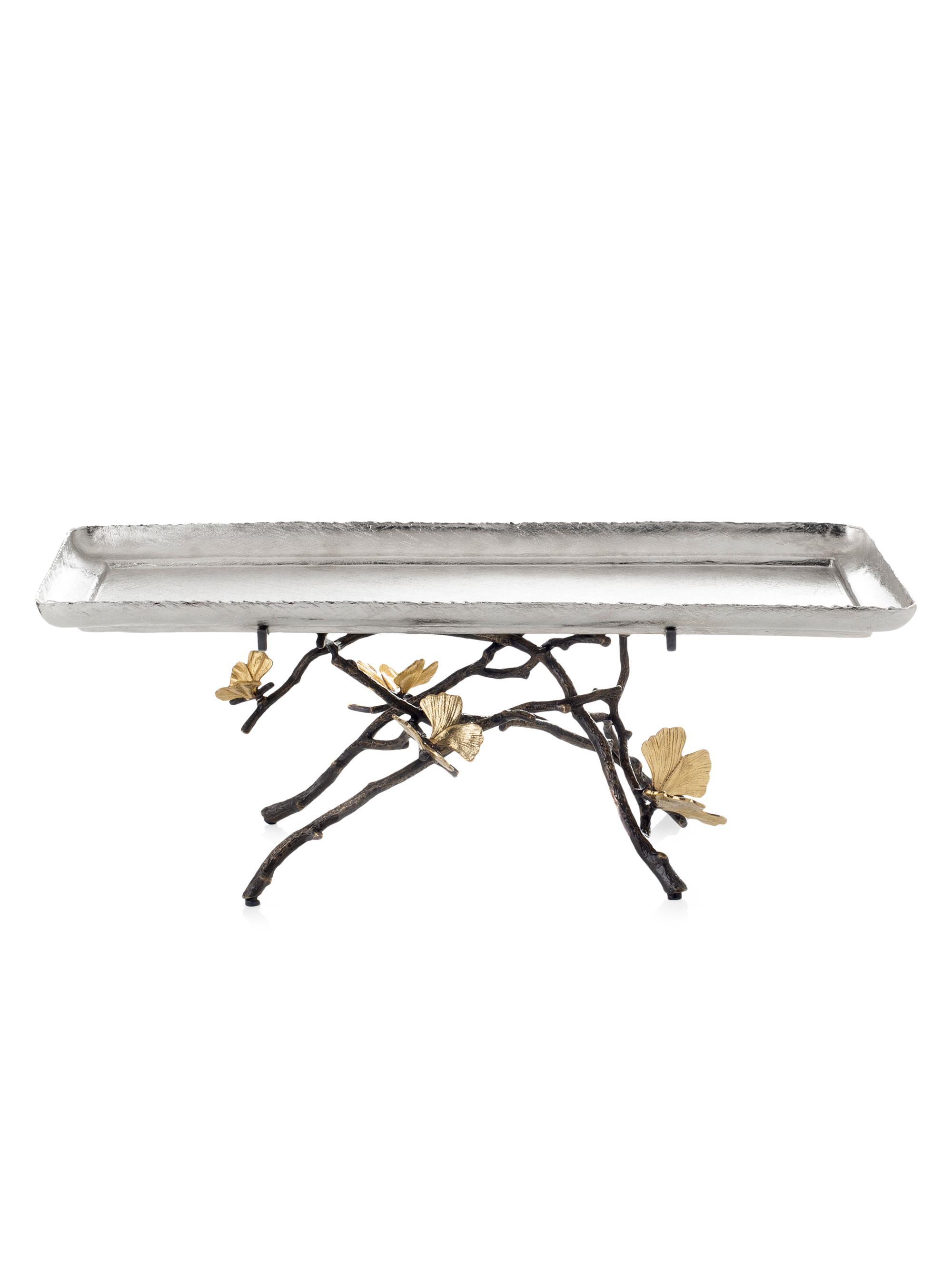 Michael Aram Butterfly Ginkgo Footed Centerpiece Tray