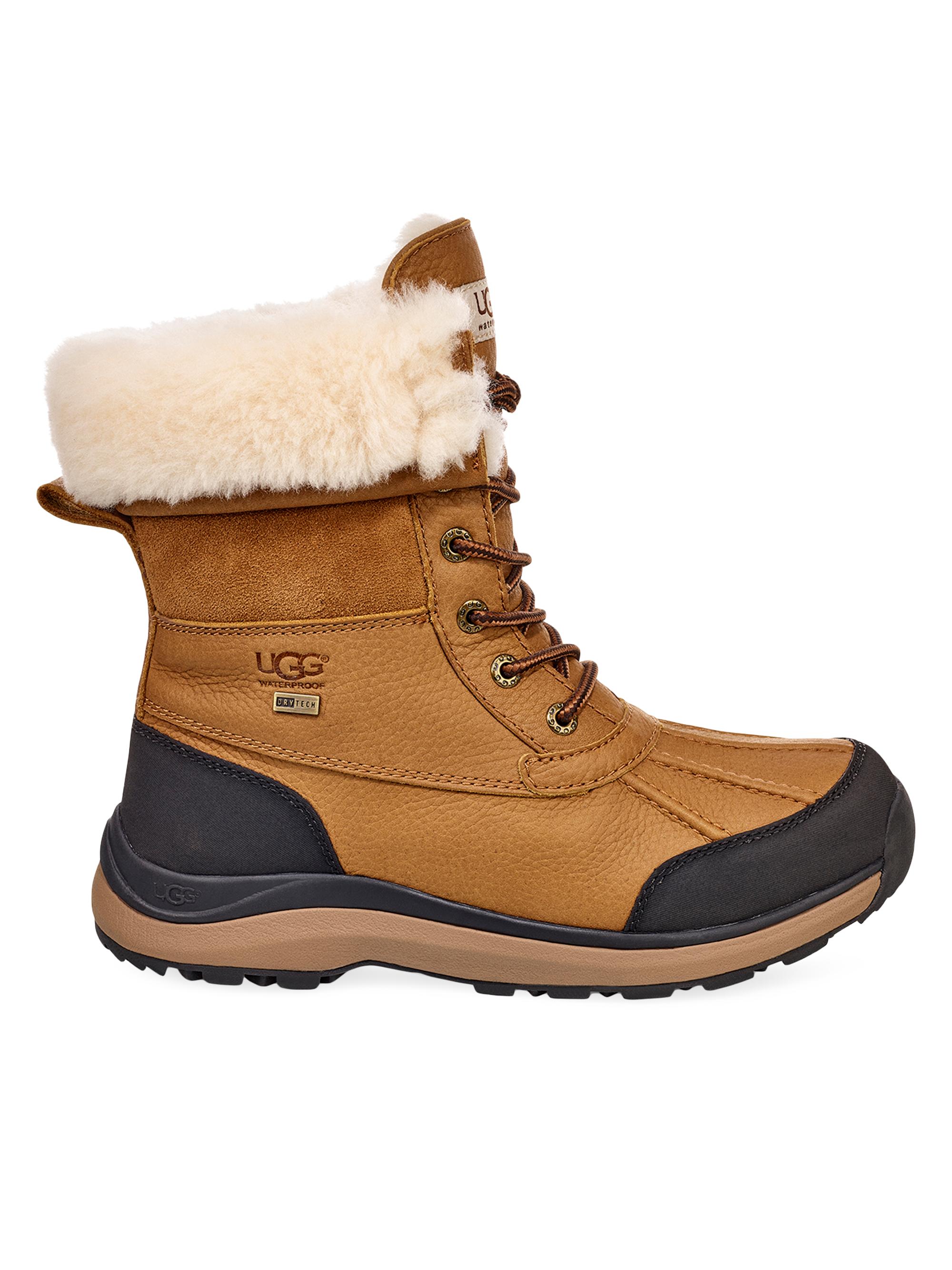 UGG Women's Adirondack III Faux Shearling-Lined Leather Boots - Chestnut