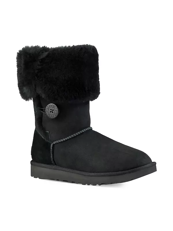 Bailey Button Triplet Sheepskin-Lined Suede Boots