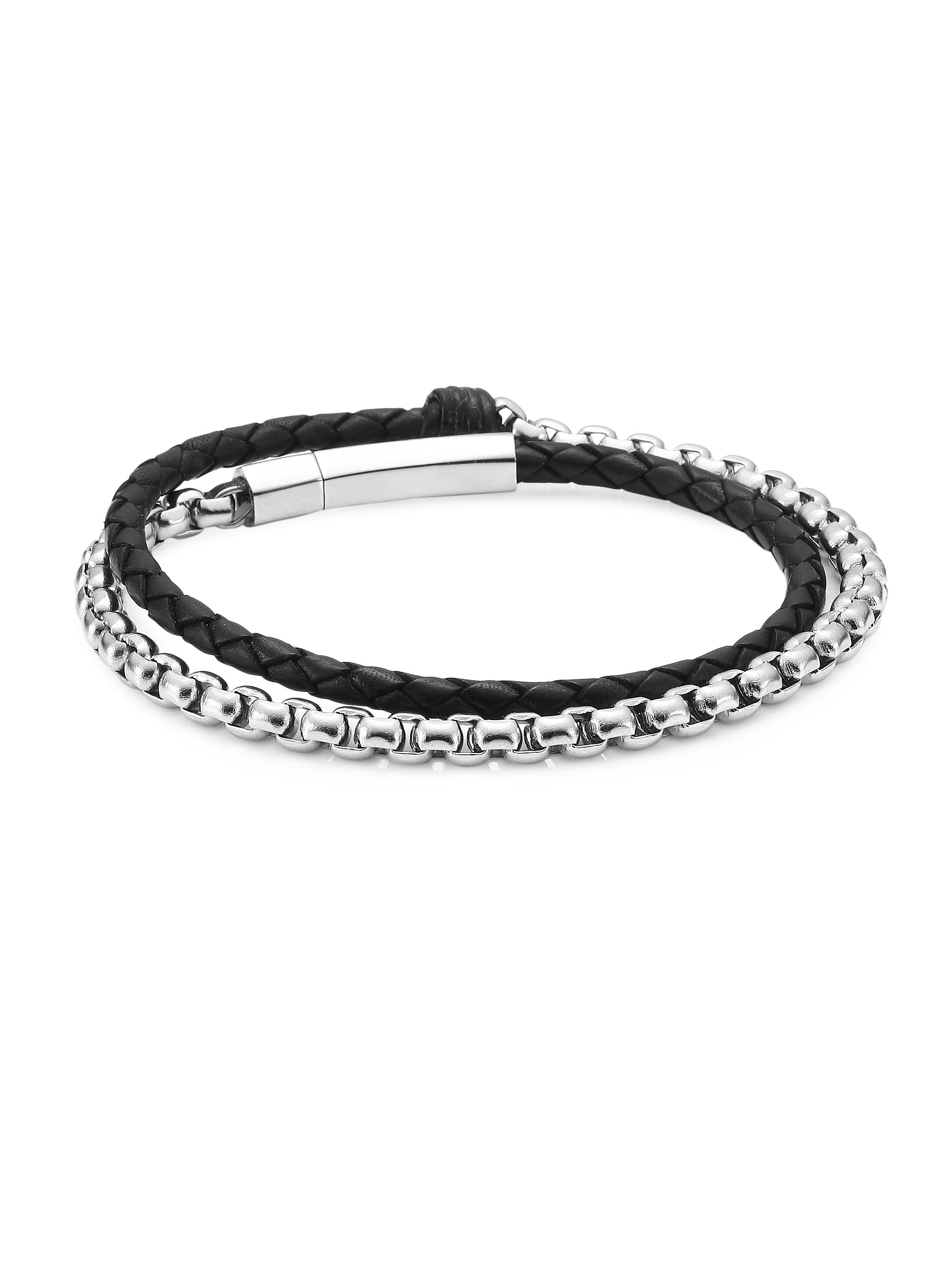 Jonas Studio Village Chain Double Wrap Bracelet - Black