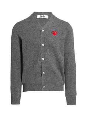 Comme Des Garçons Play heart motif buttoned cardigan - Neutrals