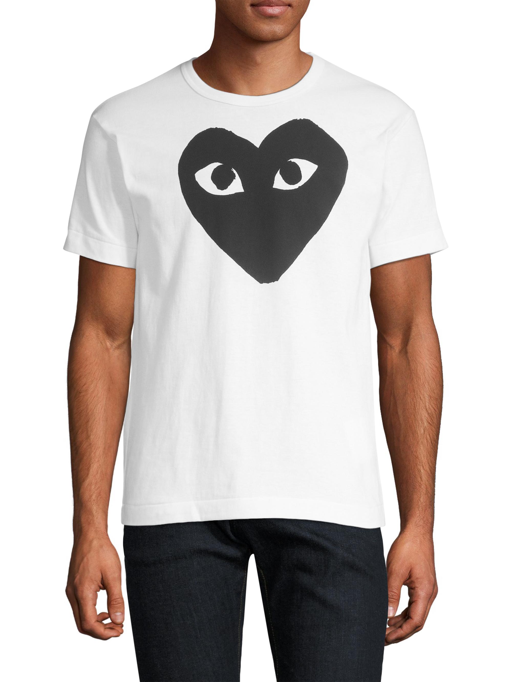 Comme des Garçons PLAY Men's Big Heart Graphic Tee - White