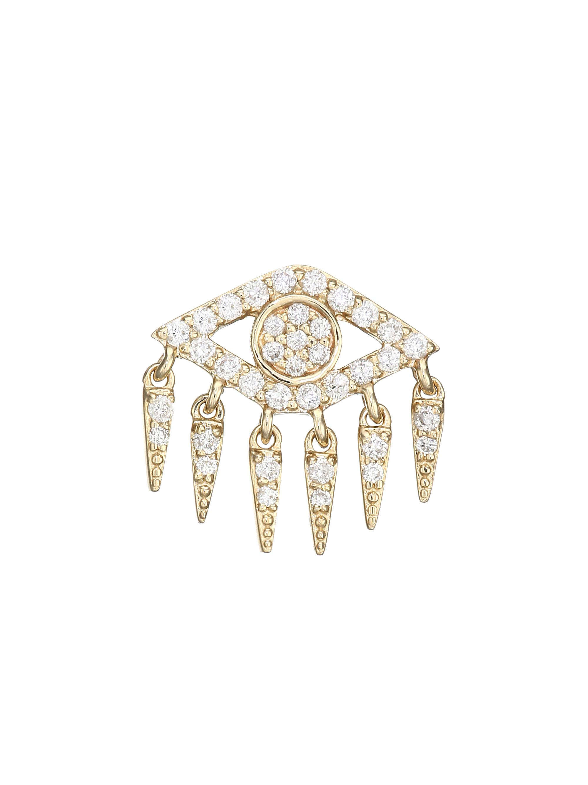 Sydney Evan Women's 14K Yellow Gold & Diamond Evil Eye Stud Earring - Gold