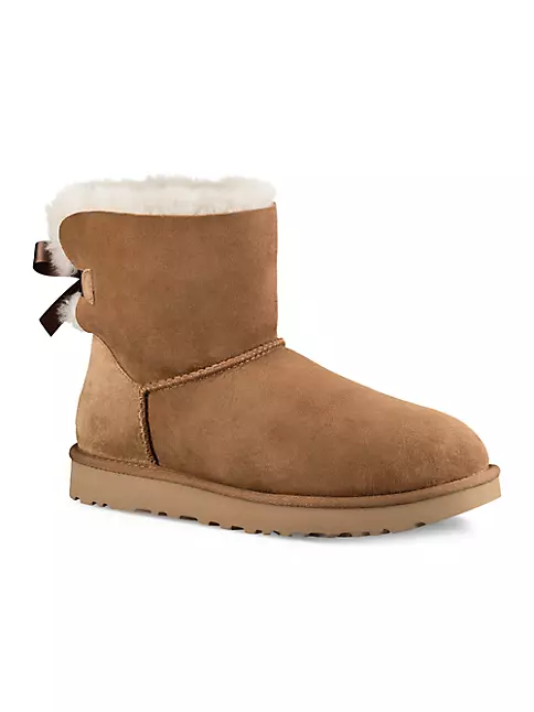 Ugg Kids' Bailey Bow II Boot Sheepskin Classic Boots in Brown/, Size 6
