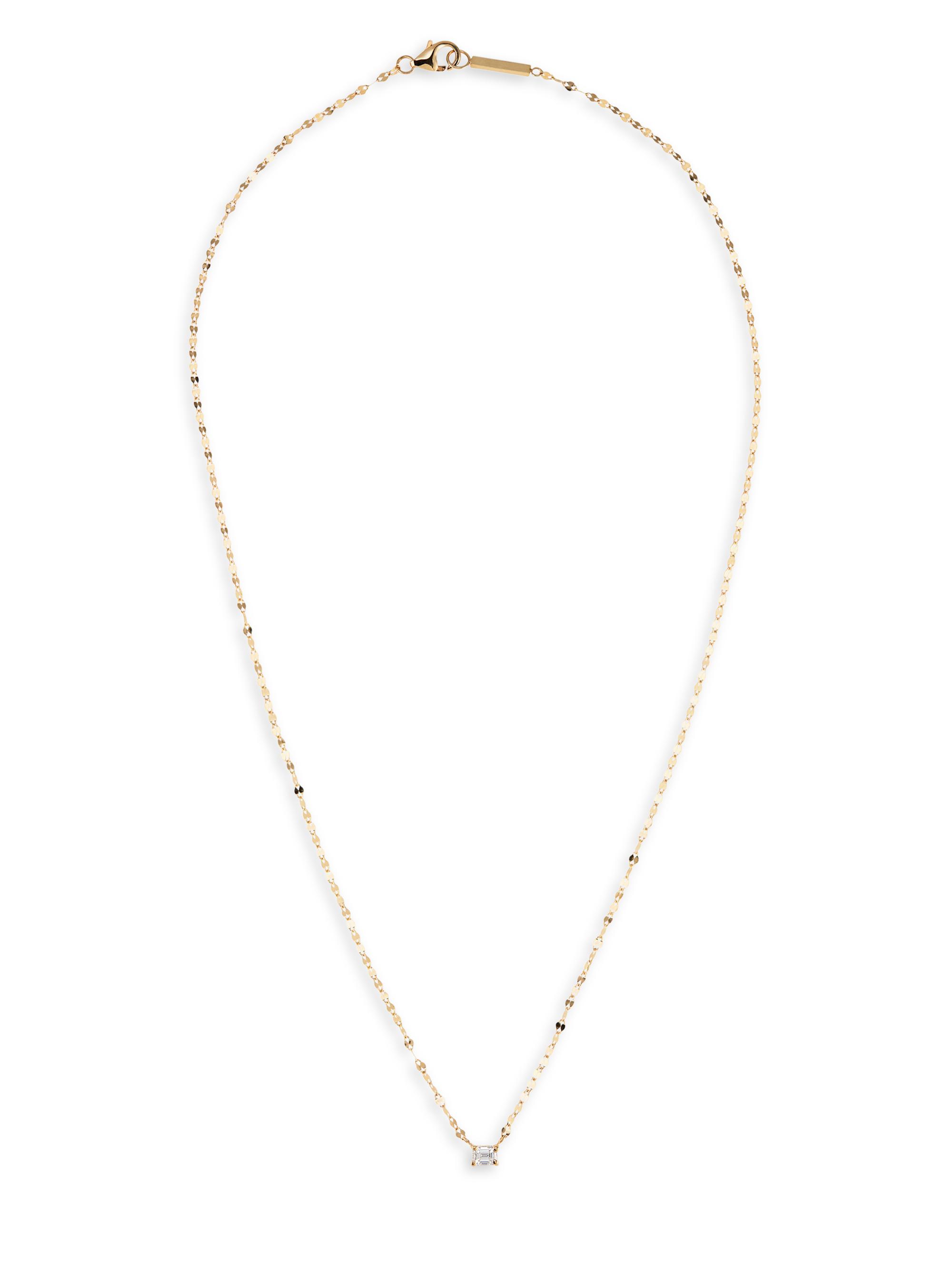Lana Women's Emerald-Cut Diamond & 14K Gold Pendant Necklace