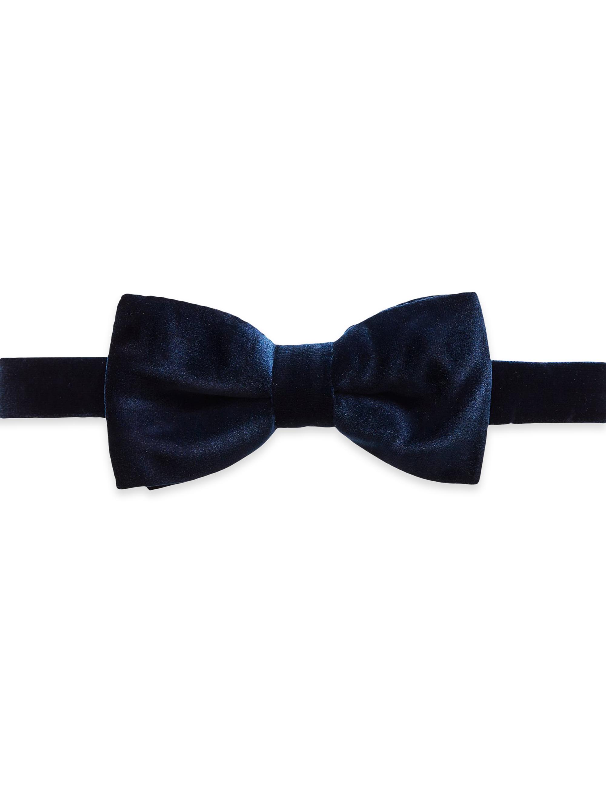 Eton Men's Velvet Pre-Tied Bow Tie - Blue
