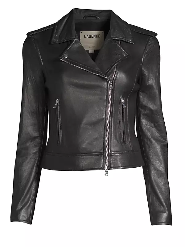 The Biker Cutwork Leather Moto Jacket