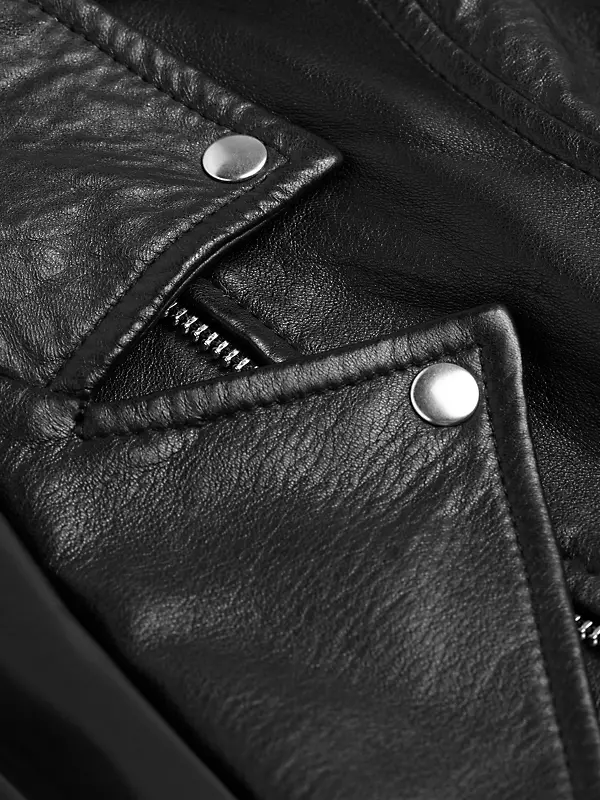 The Biker Cutwork Leather Moto Jacket