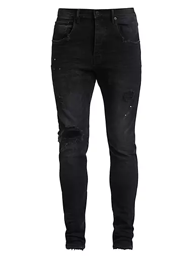 Victorious Urban Couture Jeans Black Purple Denim Mens 38x32 Rhinestones
