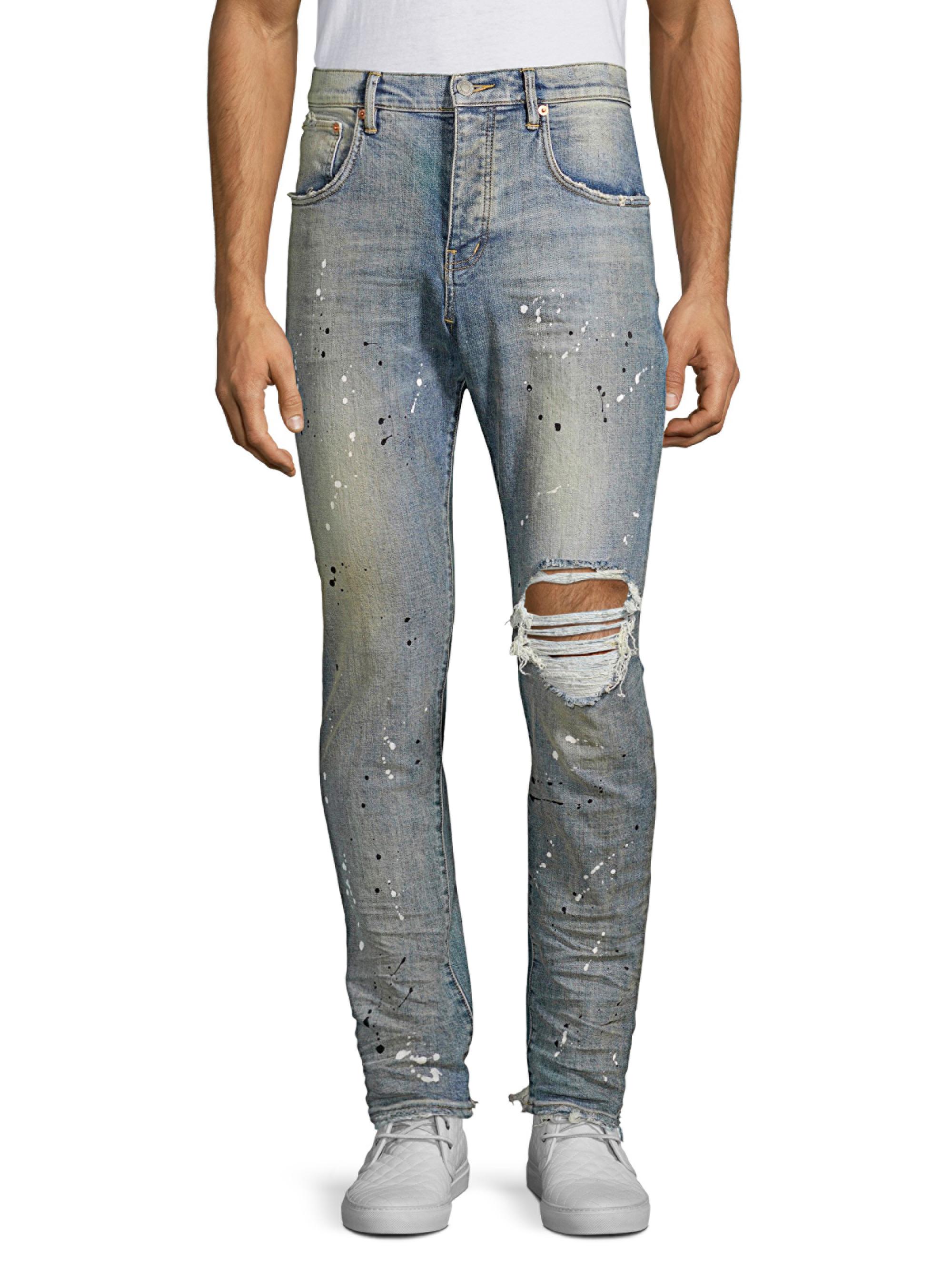 Givenchy Jeans in destroyed denim and moleskin | Saks Fifth Avenue