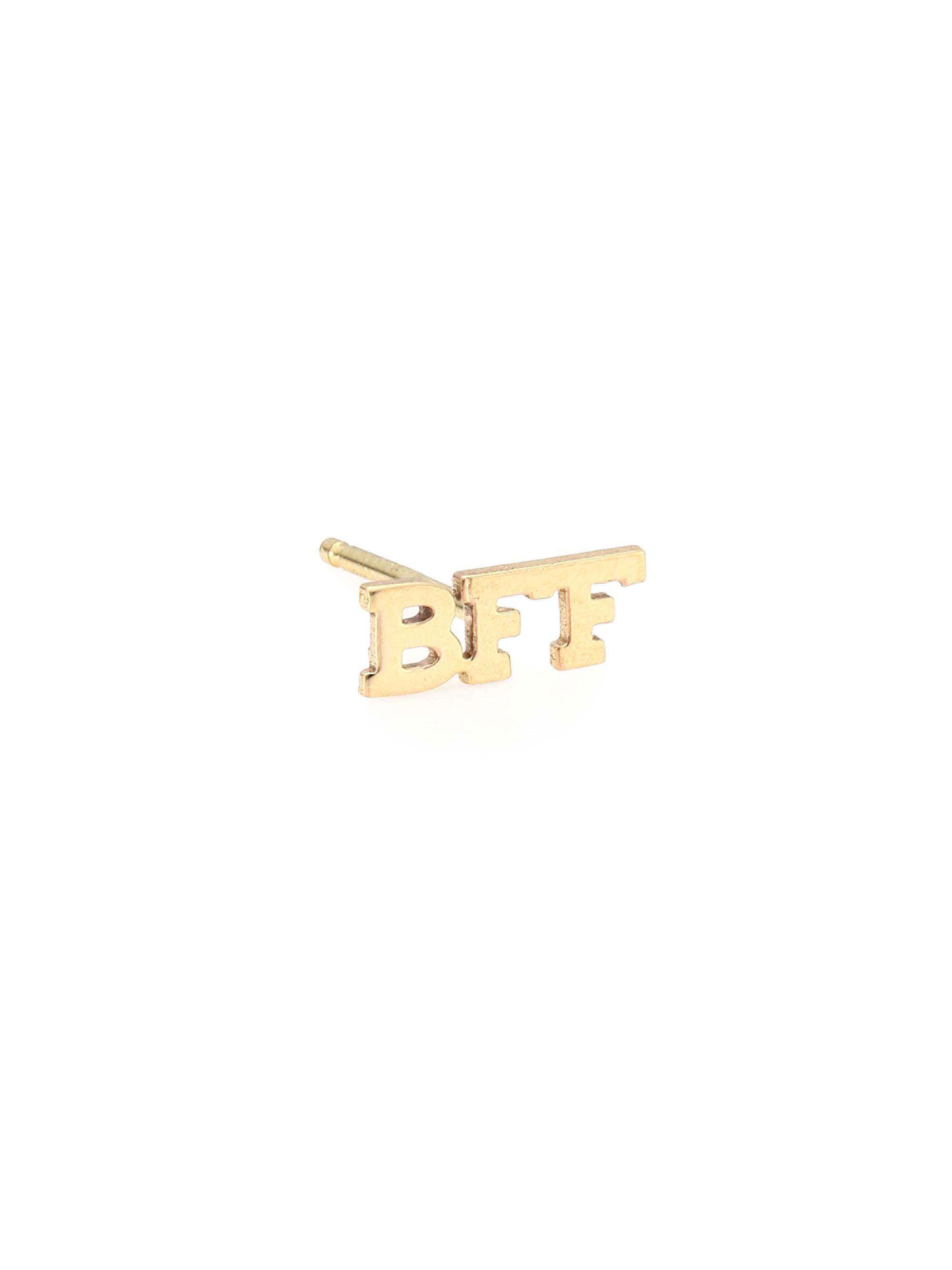Zoë Chicco Women's 14K Yellow Gold BFF Single Stud Earring - Yellow