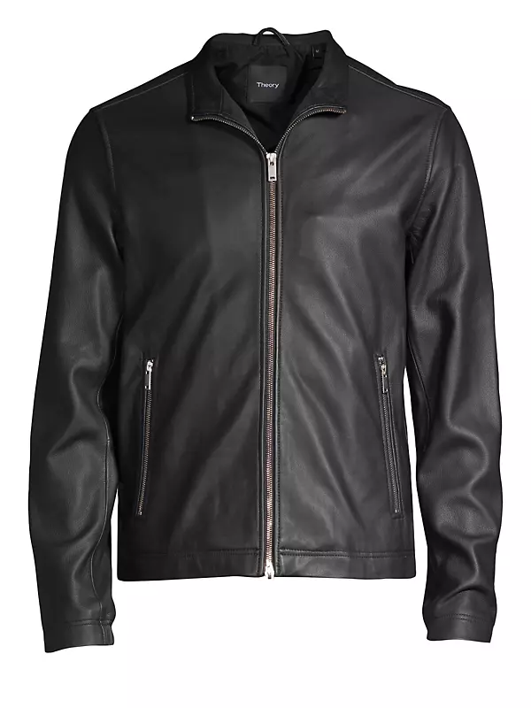 Shop Theory Morvek Lkelleher Leather Moto Jacket | Saks Fifth Avenue