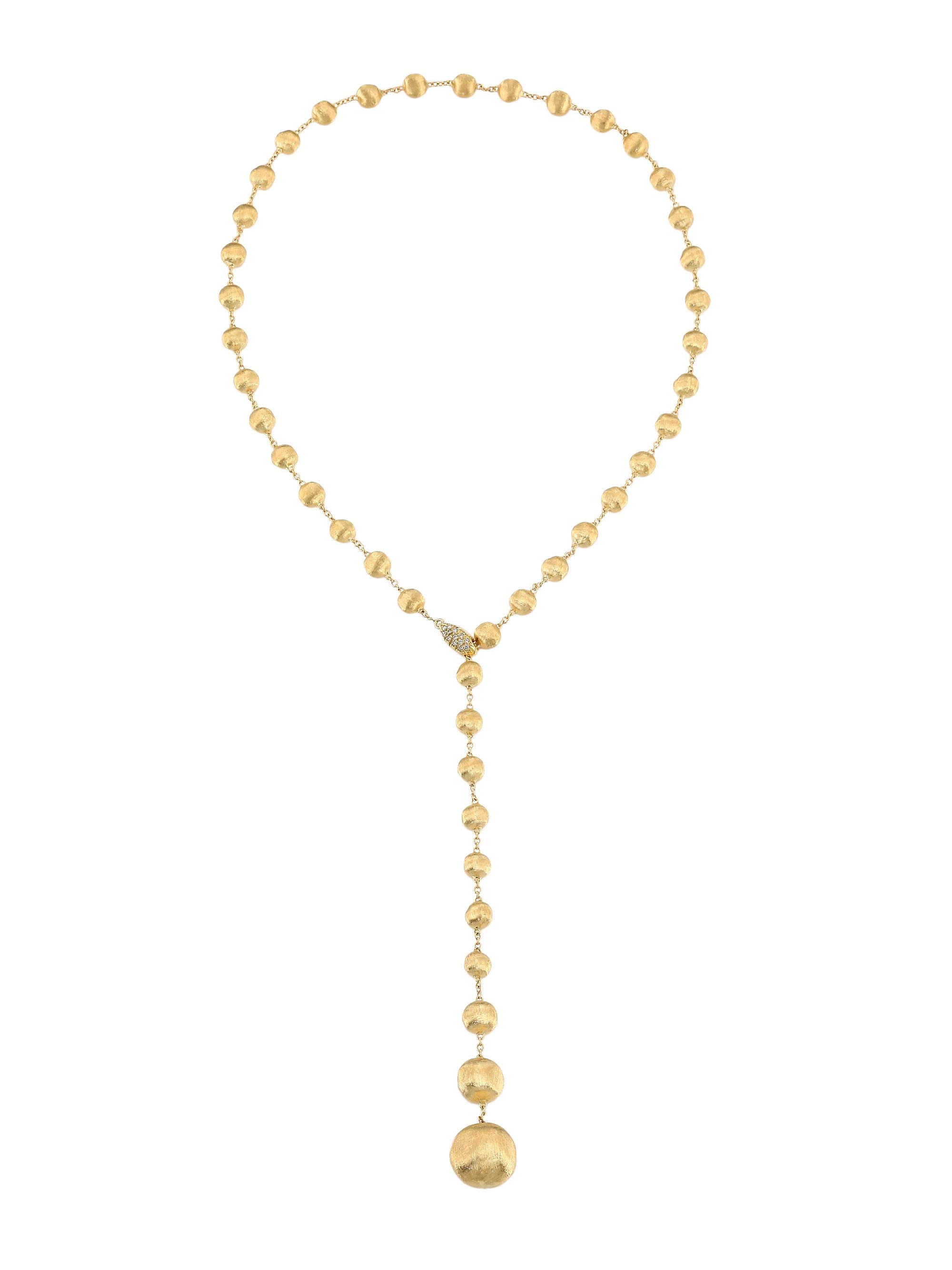 Marco Bicego Women's Africa 18K Yellow Gold & Diamond Hand Engraved Lariat Necklace - Gold