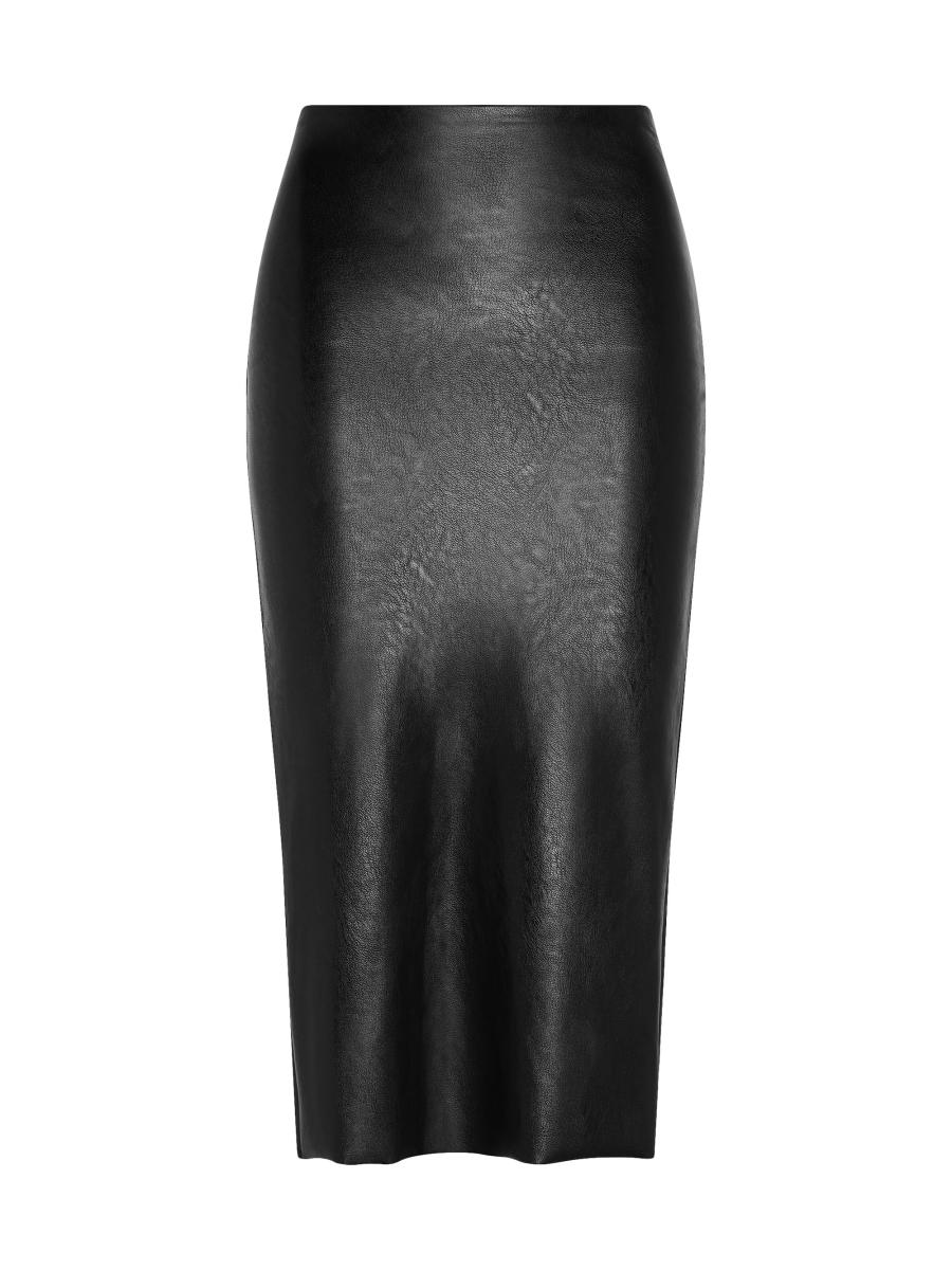 スカート FENDI BLACK LEATHER PENCIL SKIRT Commando Faux-Leather Pencil Skirt | Saks Fifth Avenue