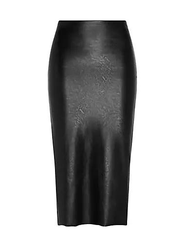 Faux-Leather Pencil Skirt