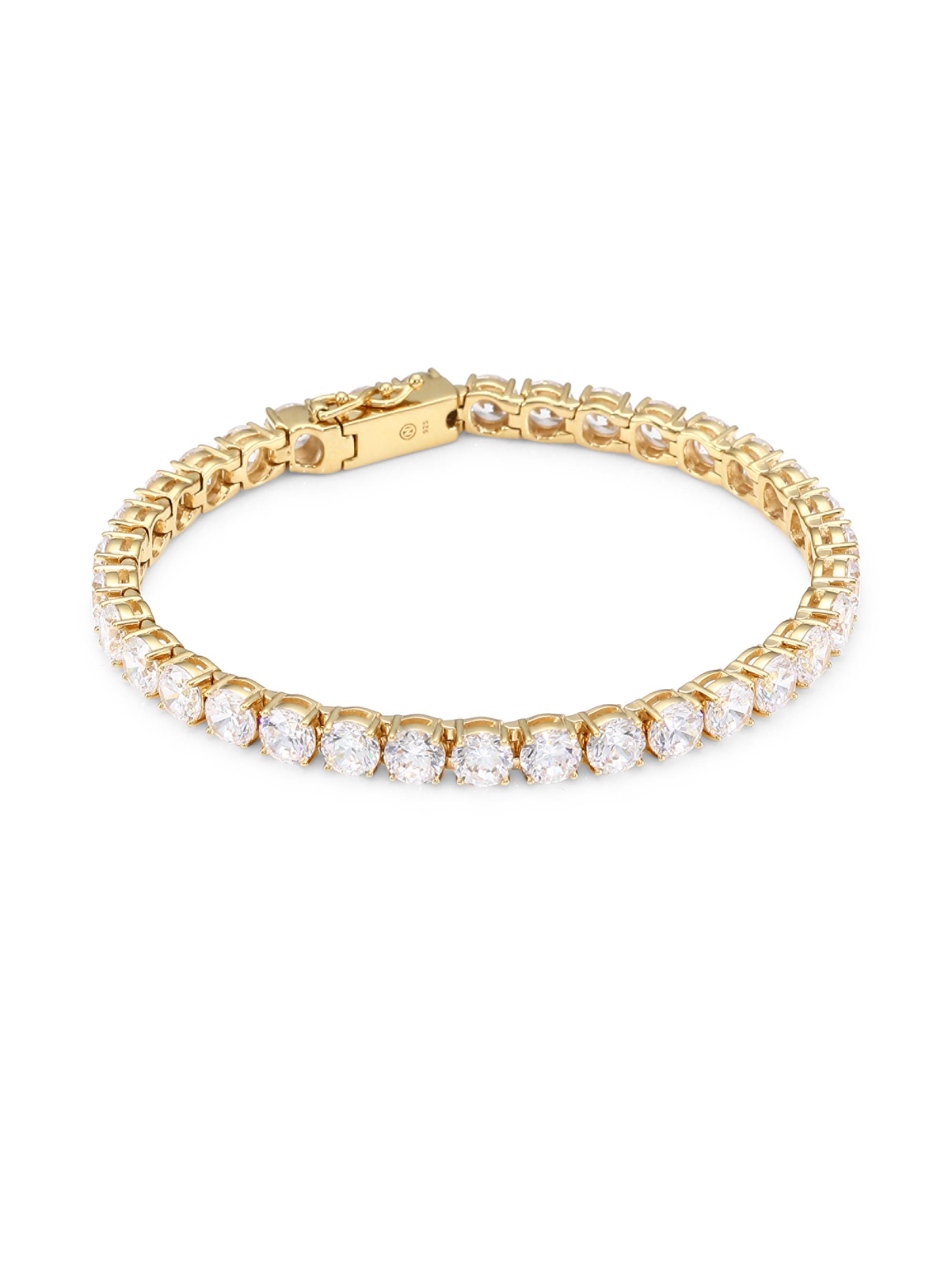 Adriana Orsini Women's 18K-Gold-Plated Sterling Silver & Cubic Zirconia Tennis Bracelet